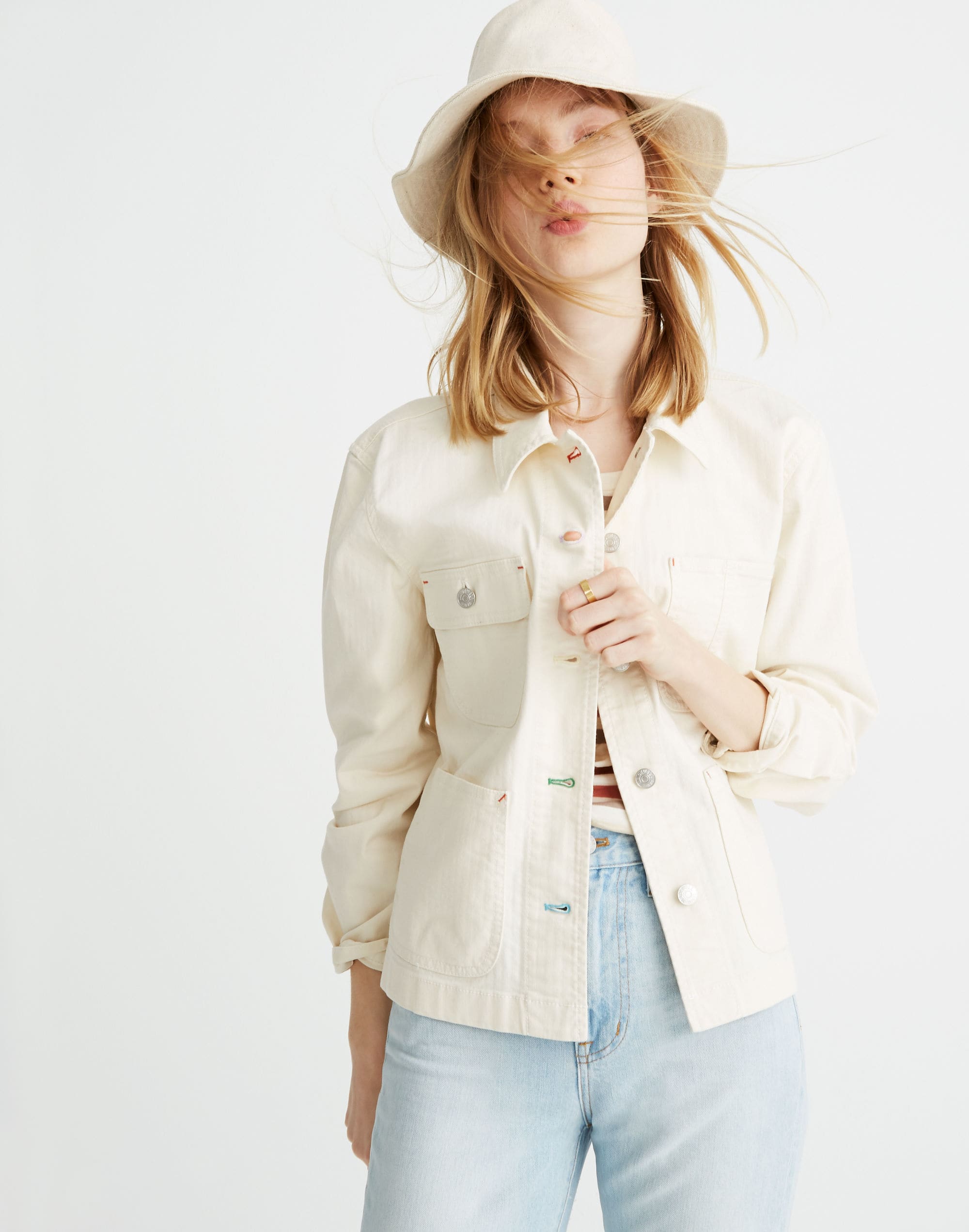 cropped chore jacket