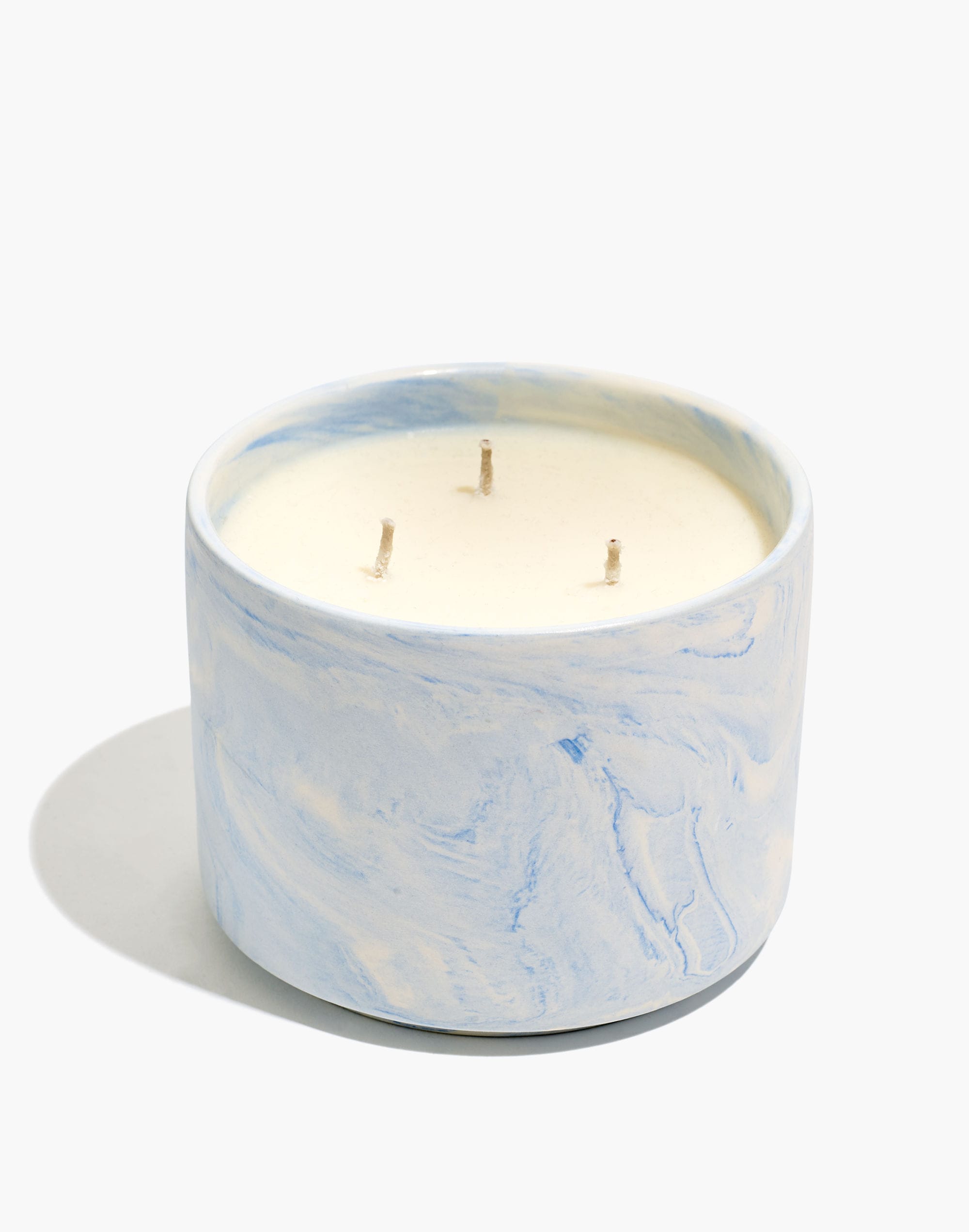 Large Marbleized Porcelain Candle