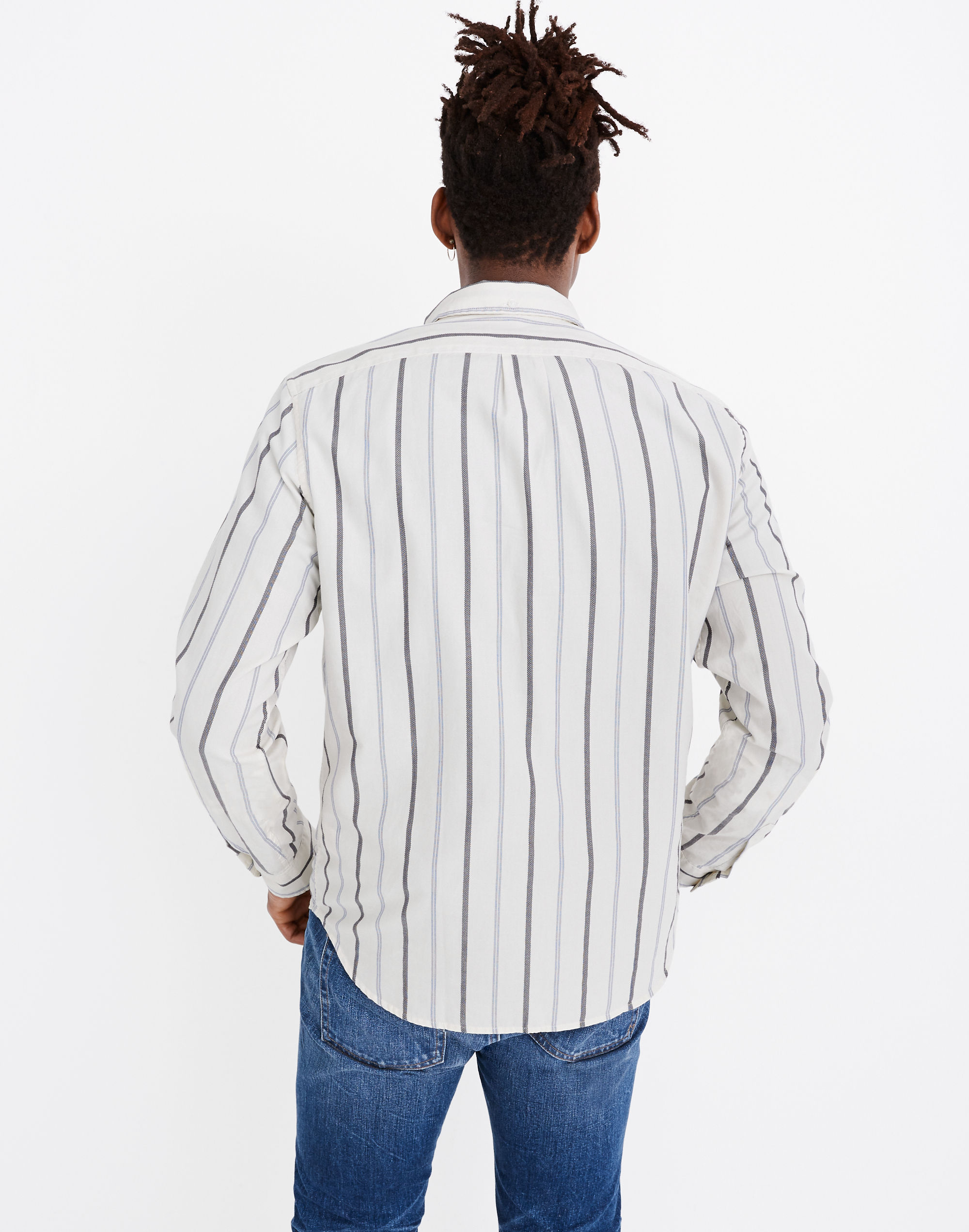 Button-Down Workshirt in Montpellier Stripe
