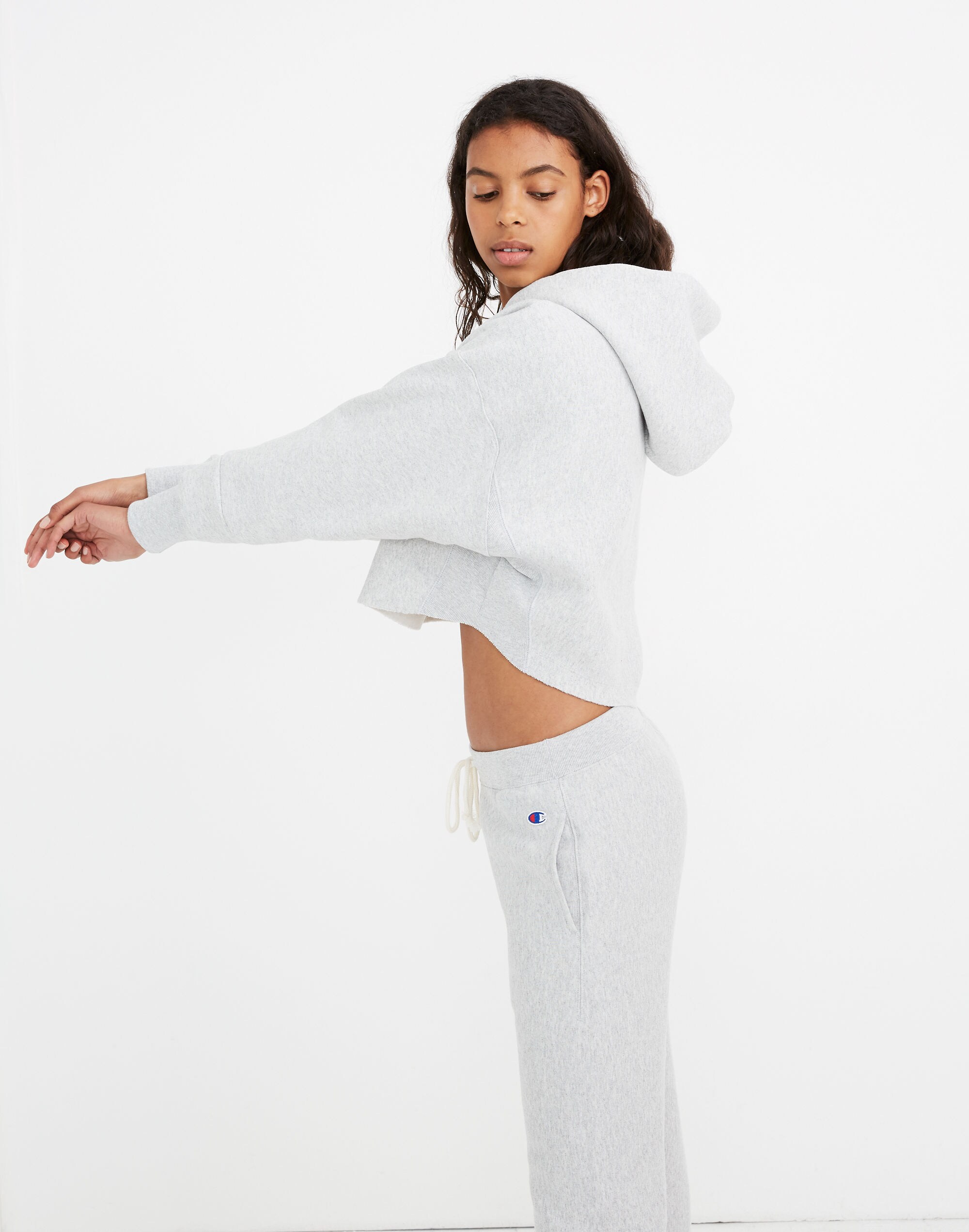 Champion&reg; Cropped Hooded Sweatshirt
