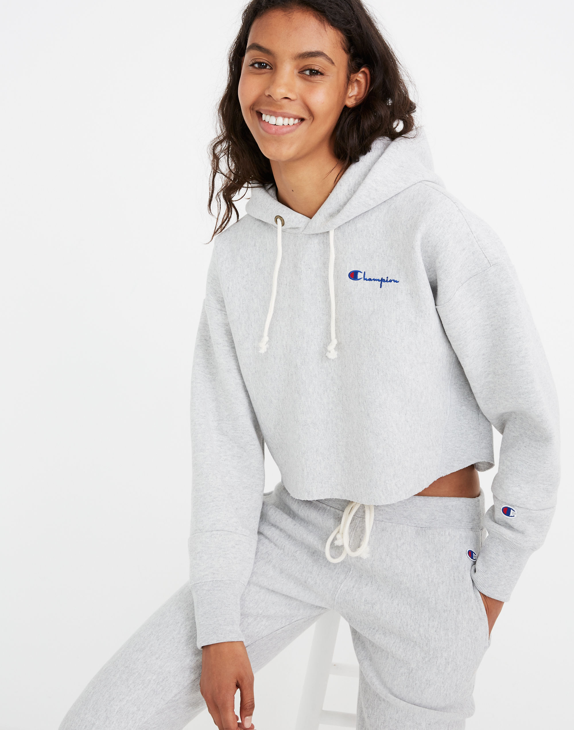 Champion&reg; Cropped Hooded Sweatshirt