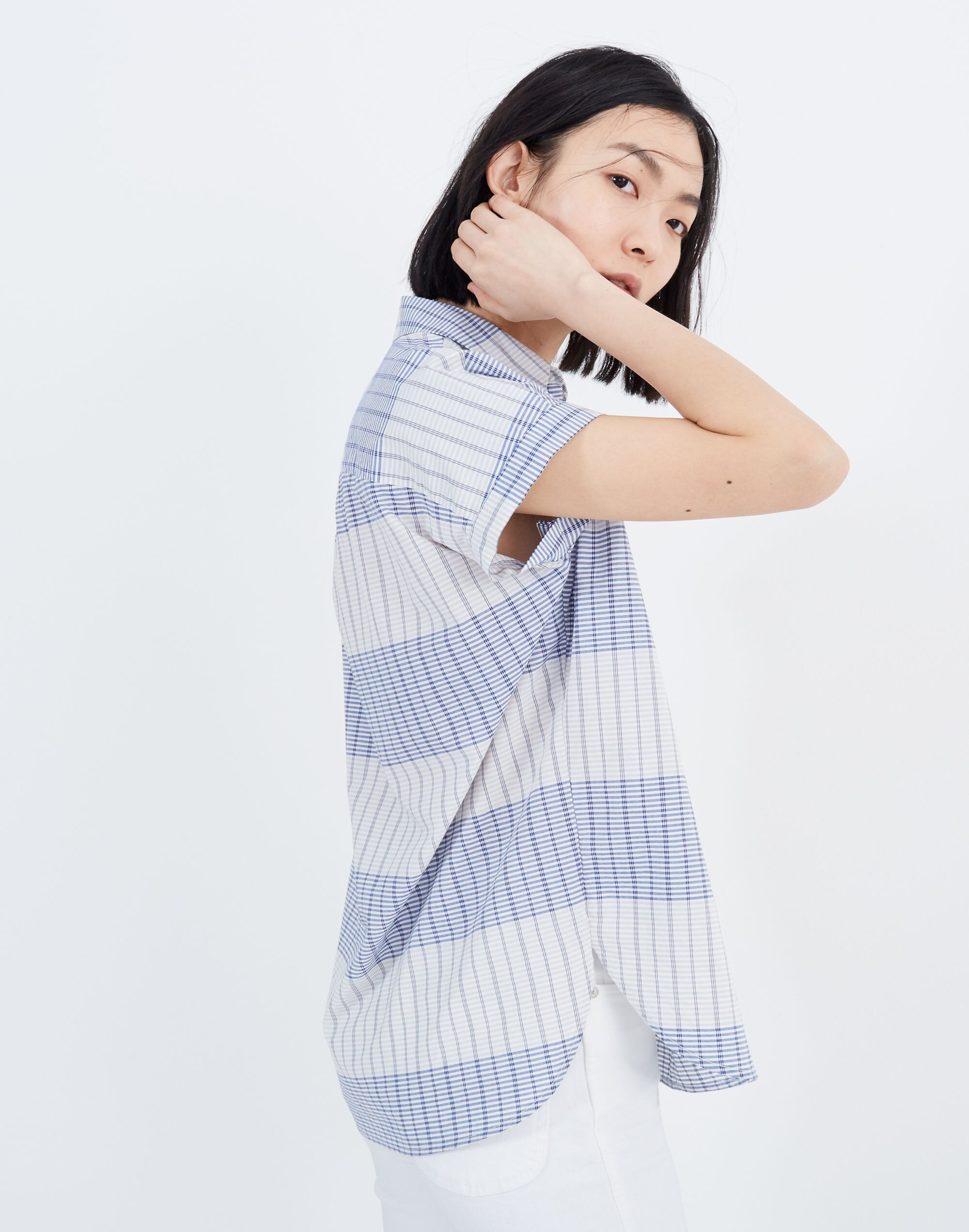 Central Popover Shirt in Delray Plaid