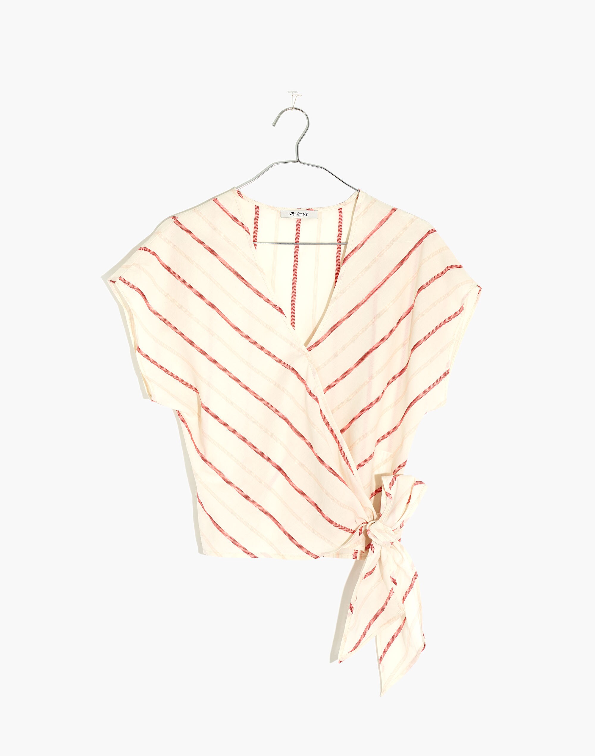 Sash-Tie Wrap Top in Montpellier Stripe
