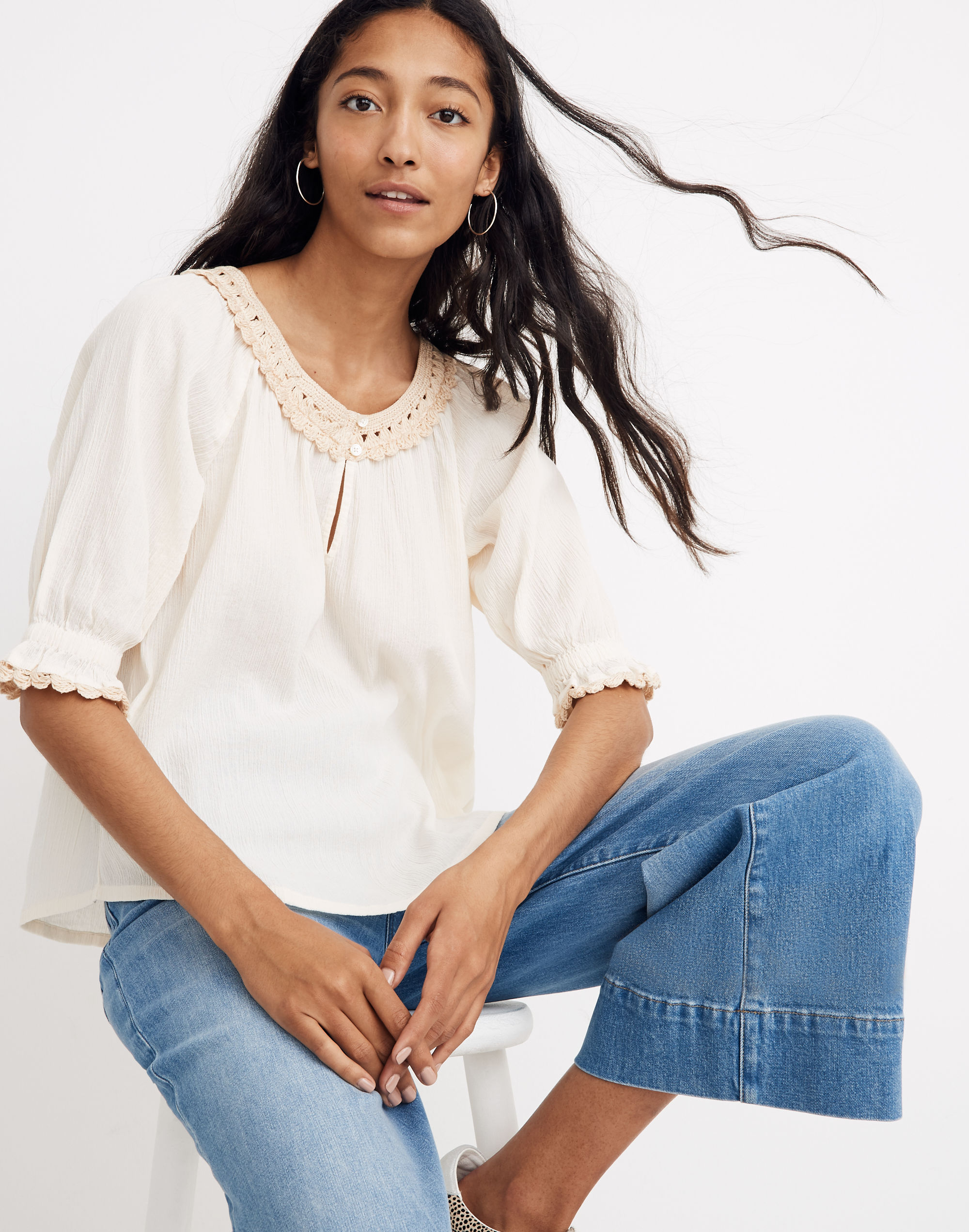 Crochet Peasant Top