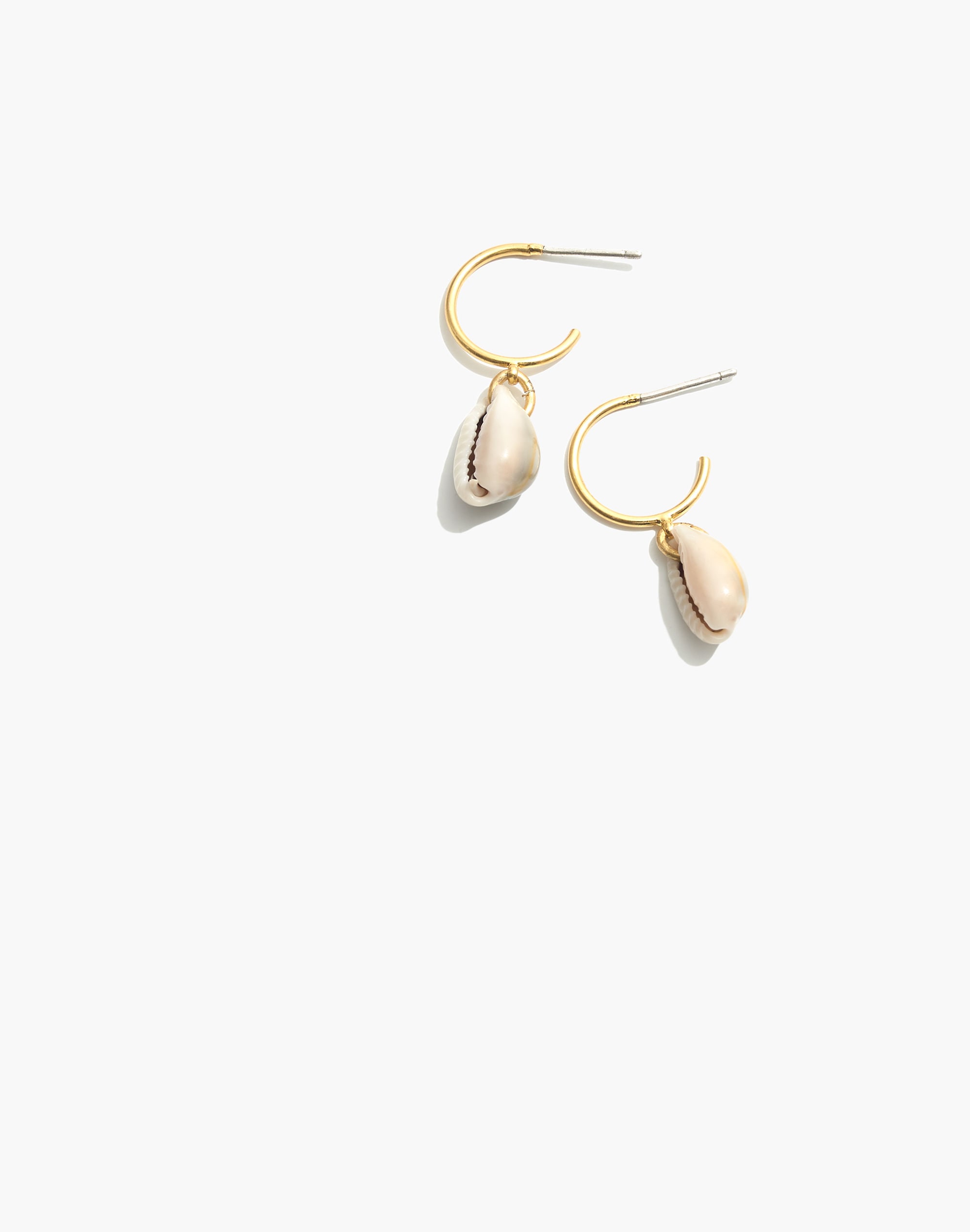 Cowrie Shell Mini Hoop Earrings