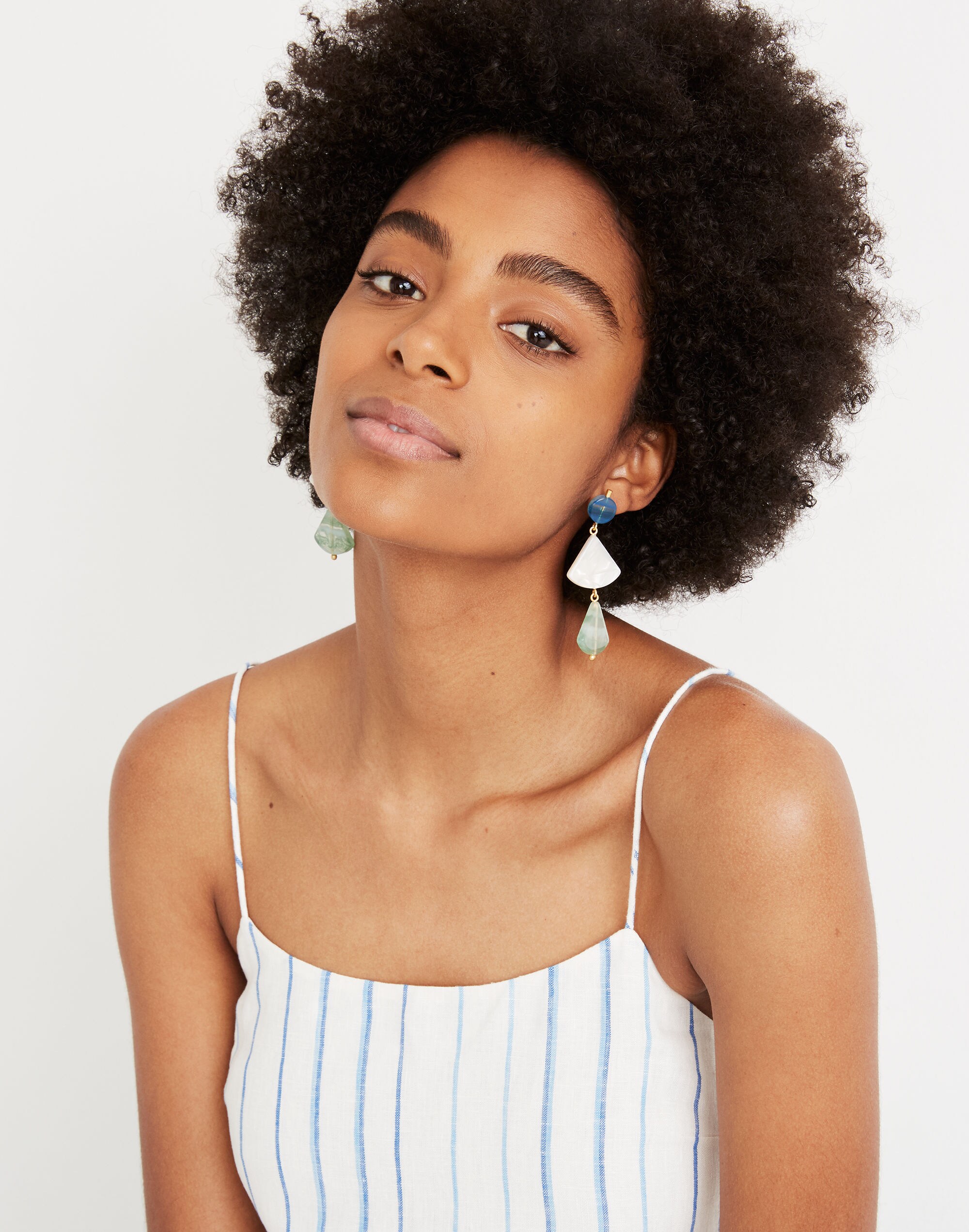 Resin Triangle Drop Earrings