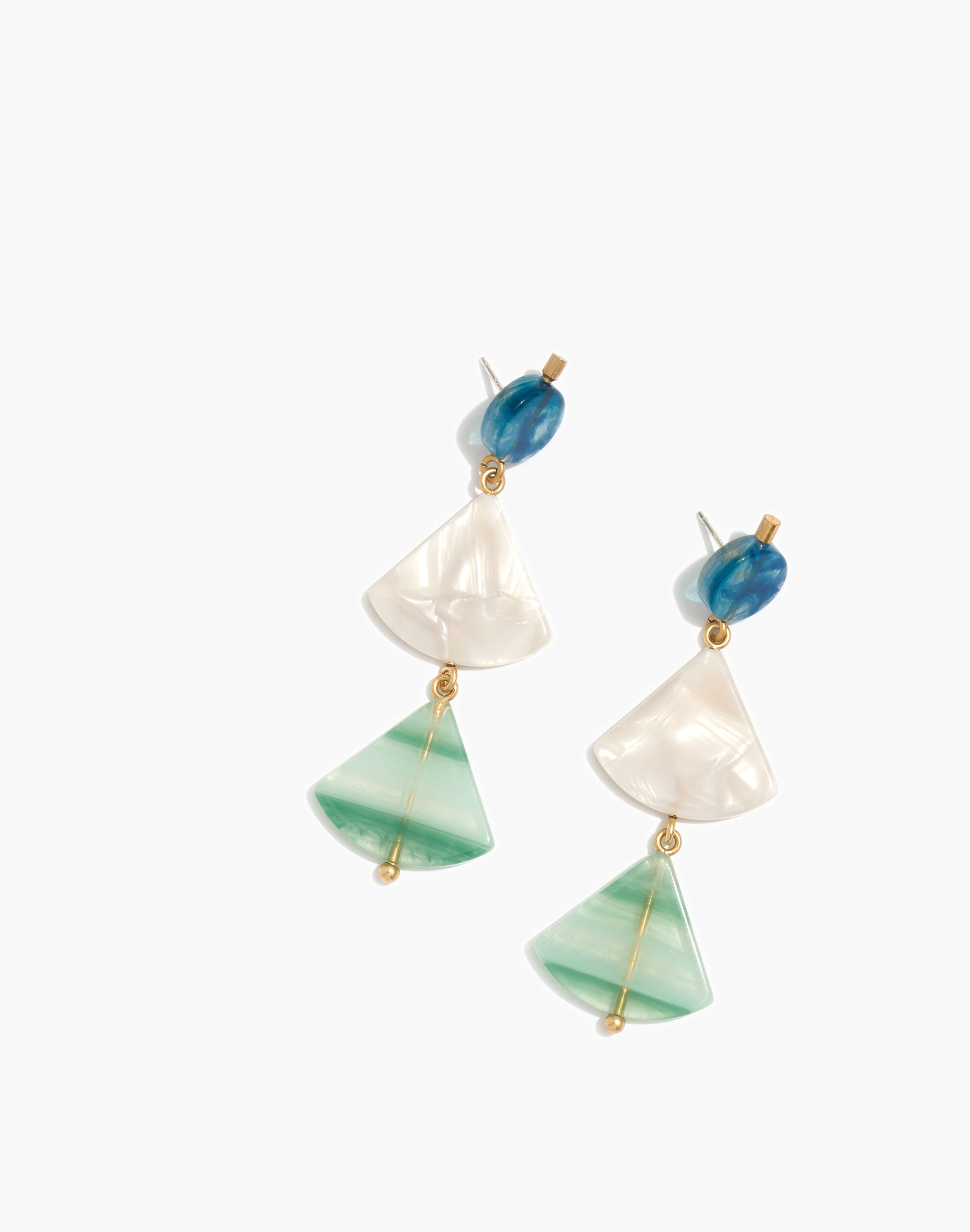 Resin Triangle Drop Earrings