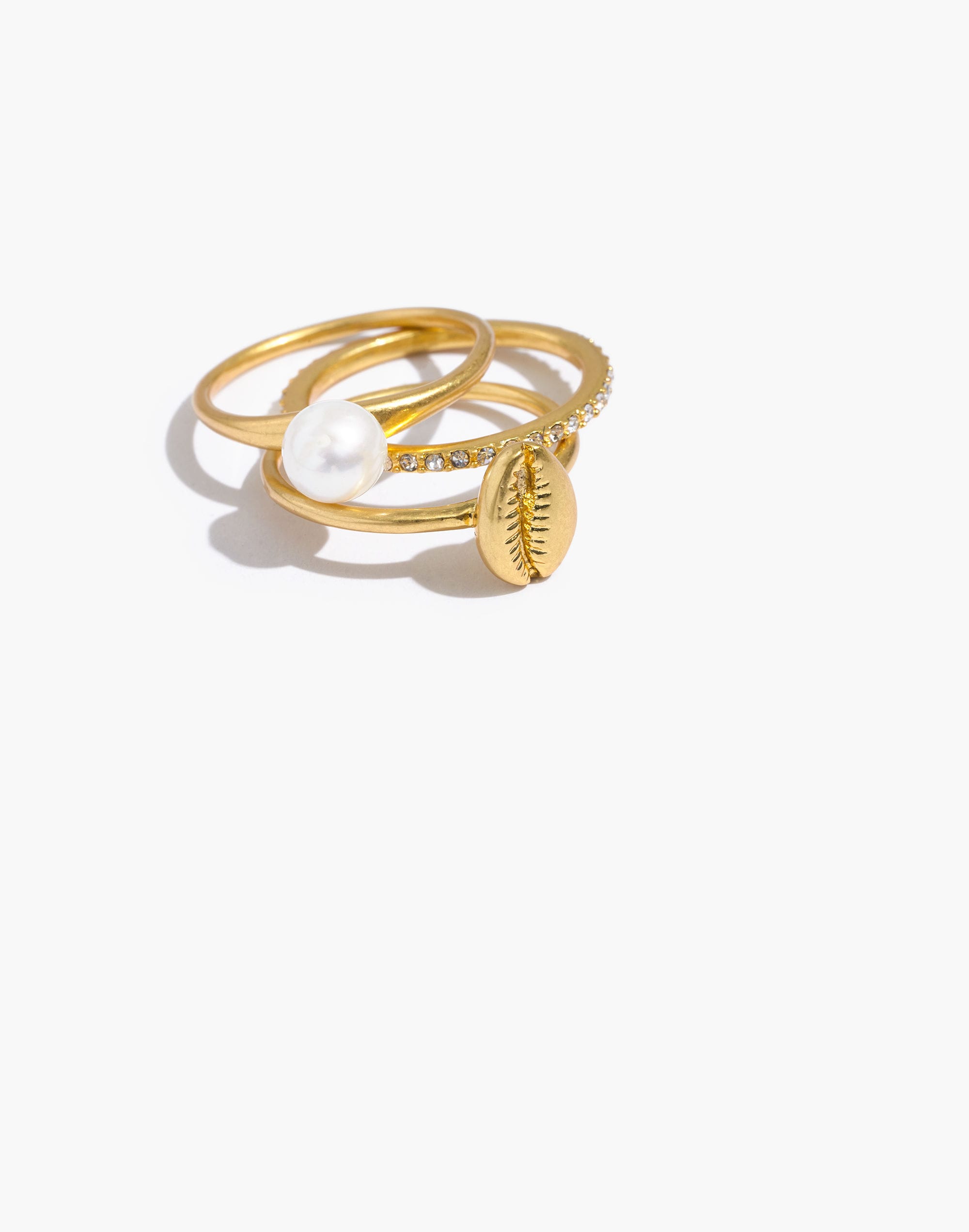 Cowrie Shell Ring Set