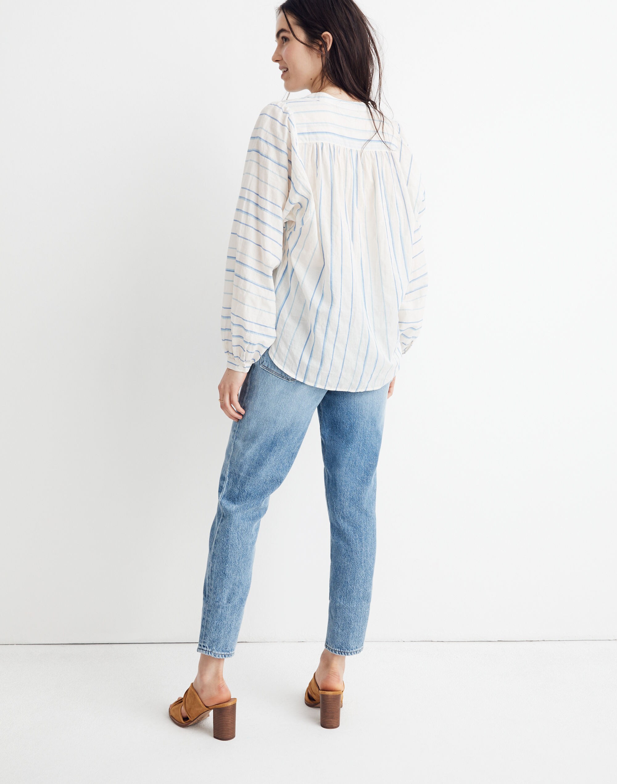 Peasant Top in Stripe