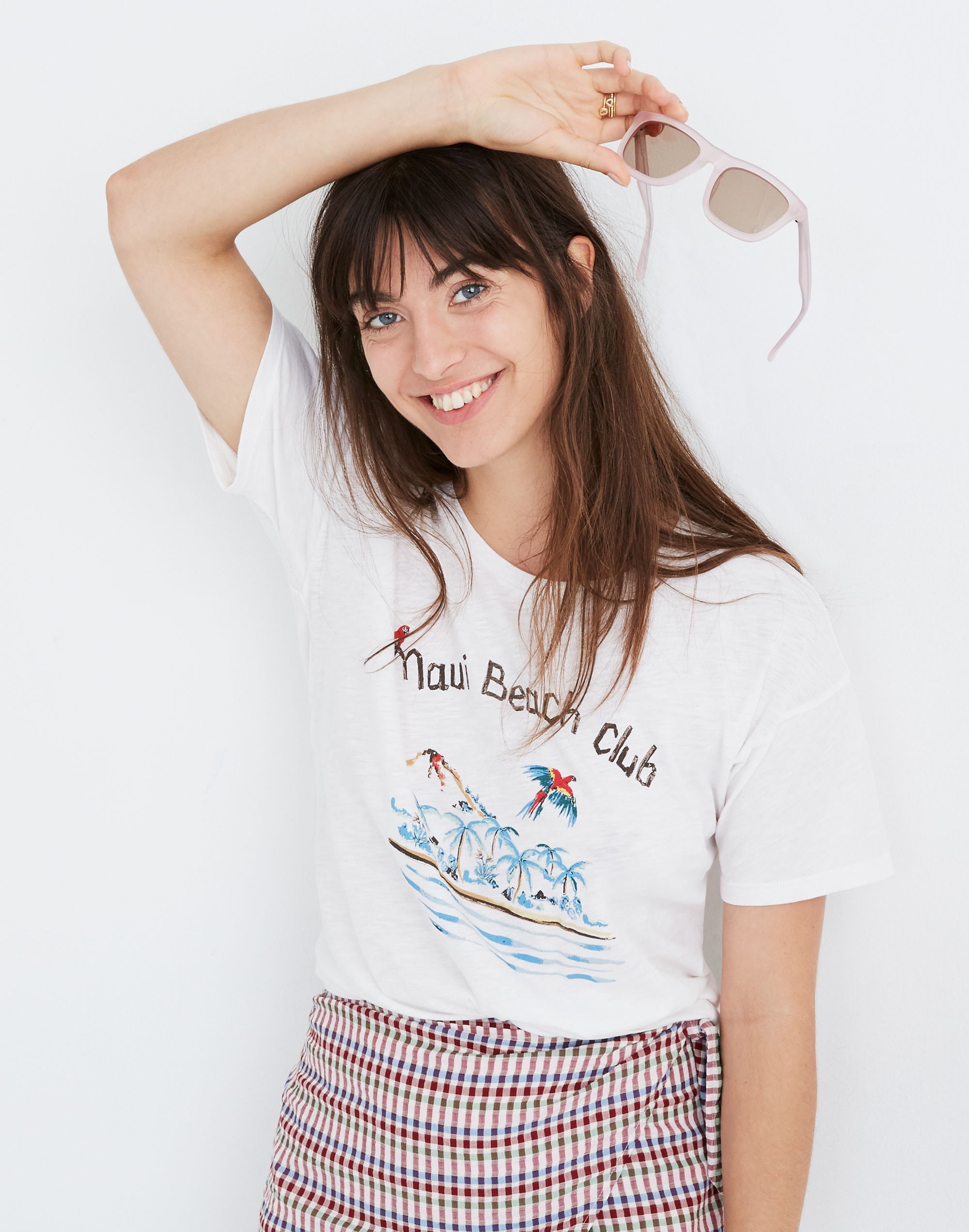 Maui Beach Club Graphic Whisper Cotton Crewneck Tee