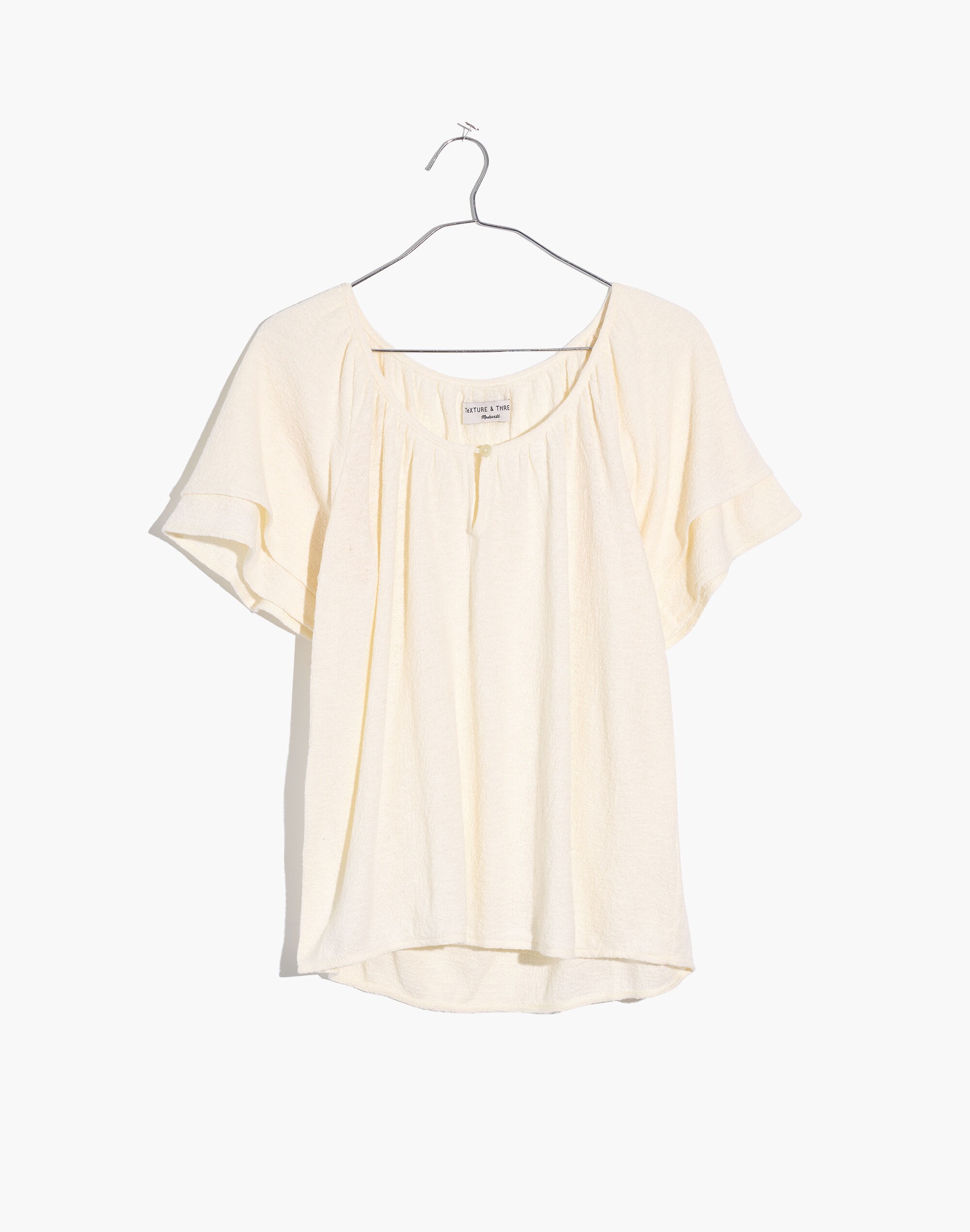 Texture &amp; Thread Tiered-Sleeve Top