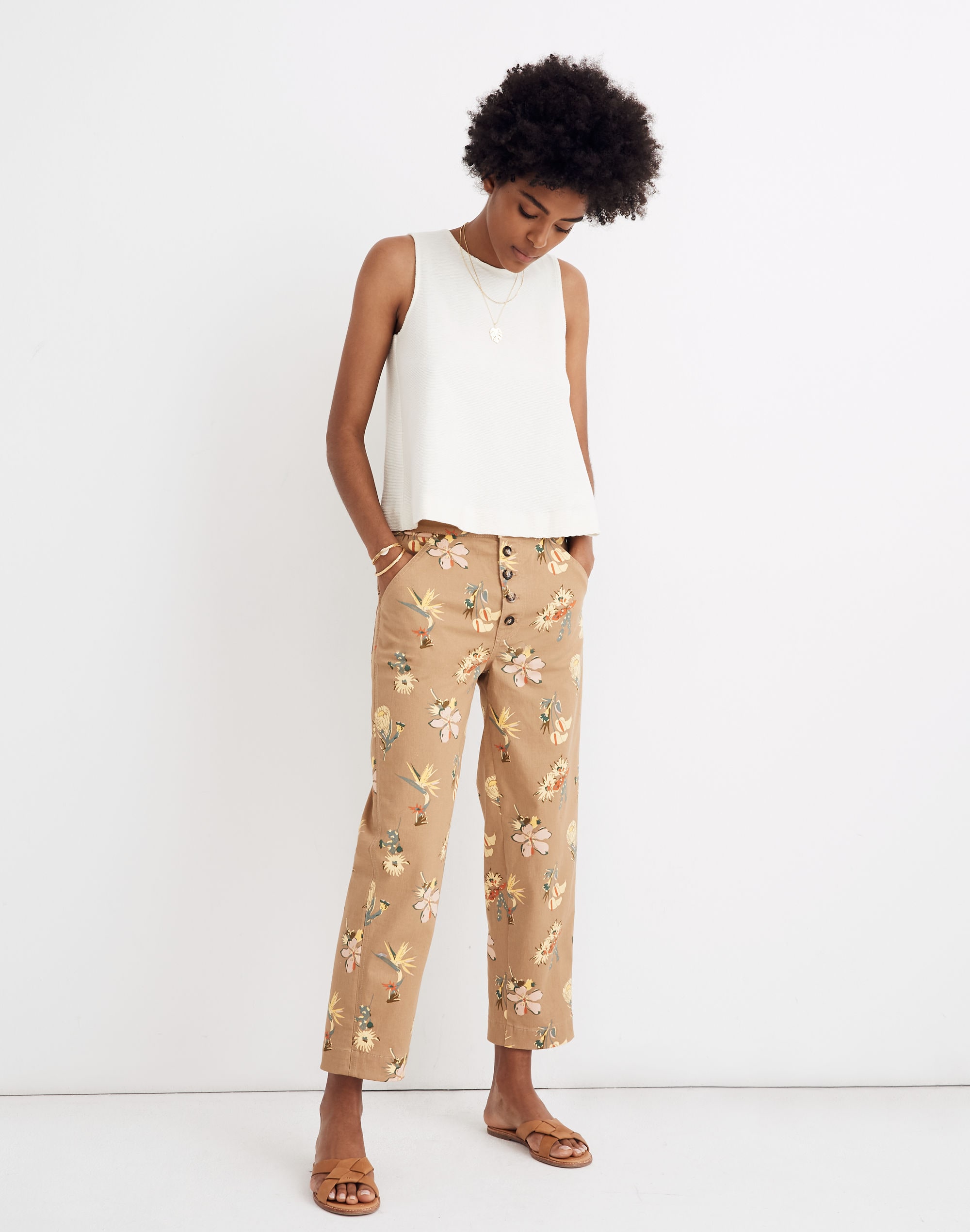 Texture &amp; Thread Split-Back Shell Top