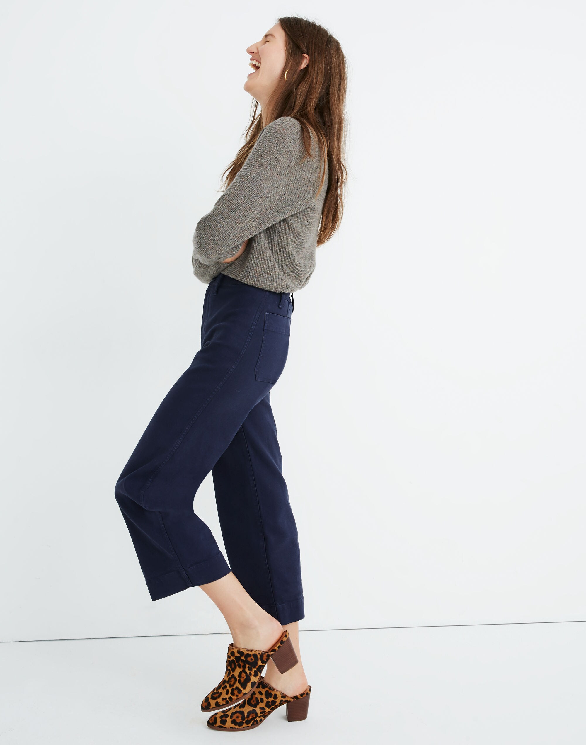 Slim Emmett Wide-Leg Crop Pants
