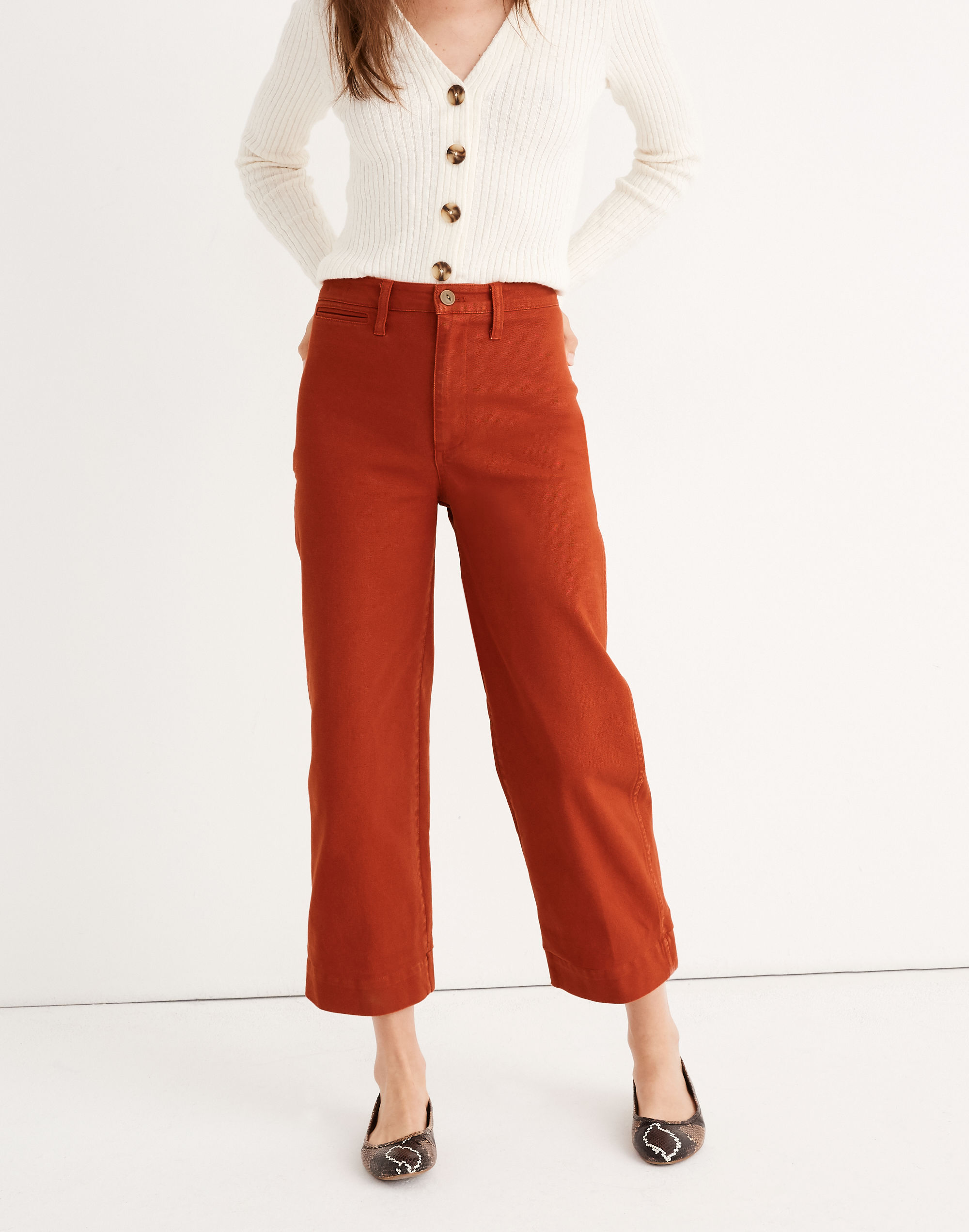 Slim Emmett Wide-Leg Crop Pants