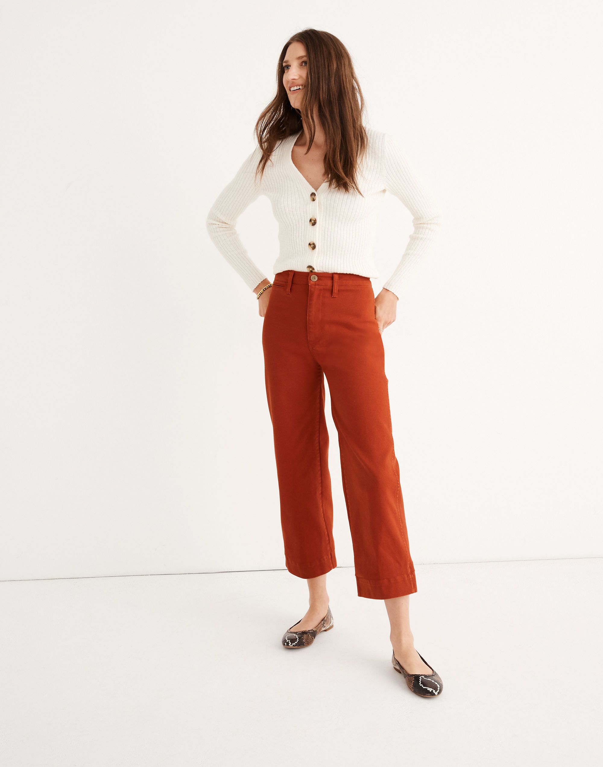 Slim Emmett Wide-Leg Crop Pants