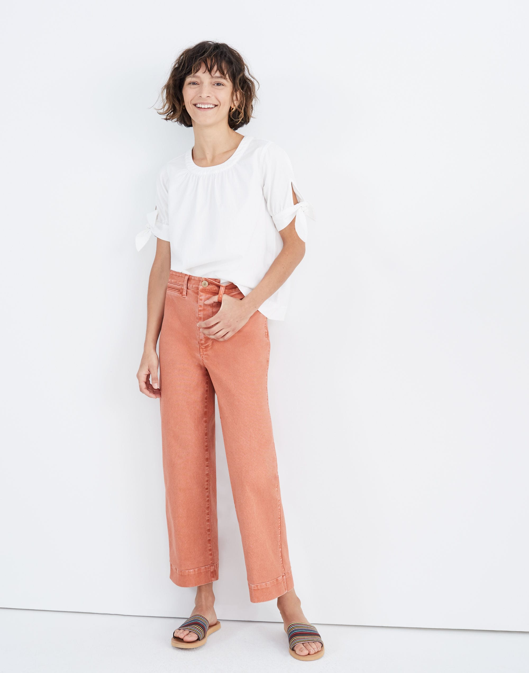 Slim Emmett Wide-Leg Crop Pants