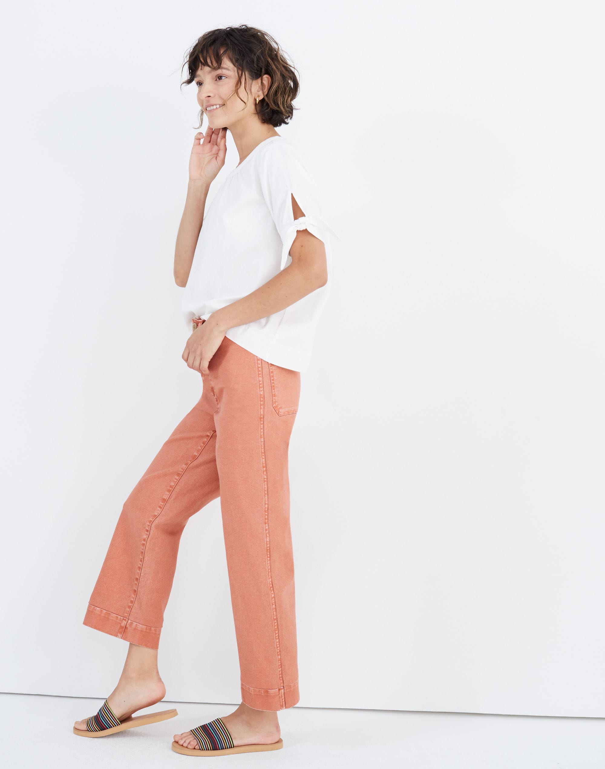 Slim Emmett Wide-Leg Crop Pants