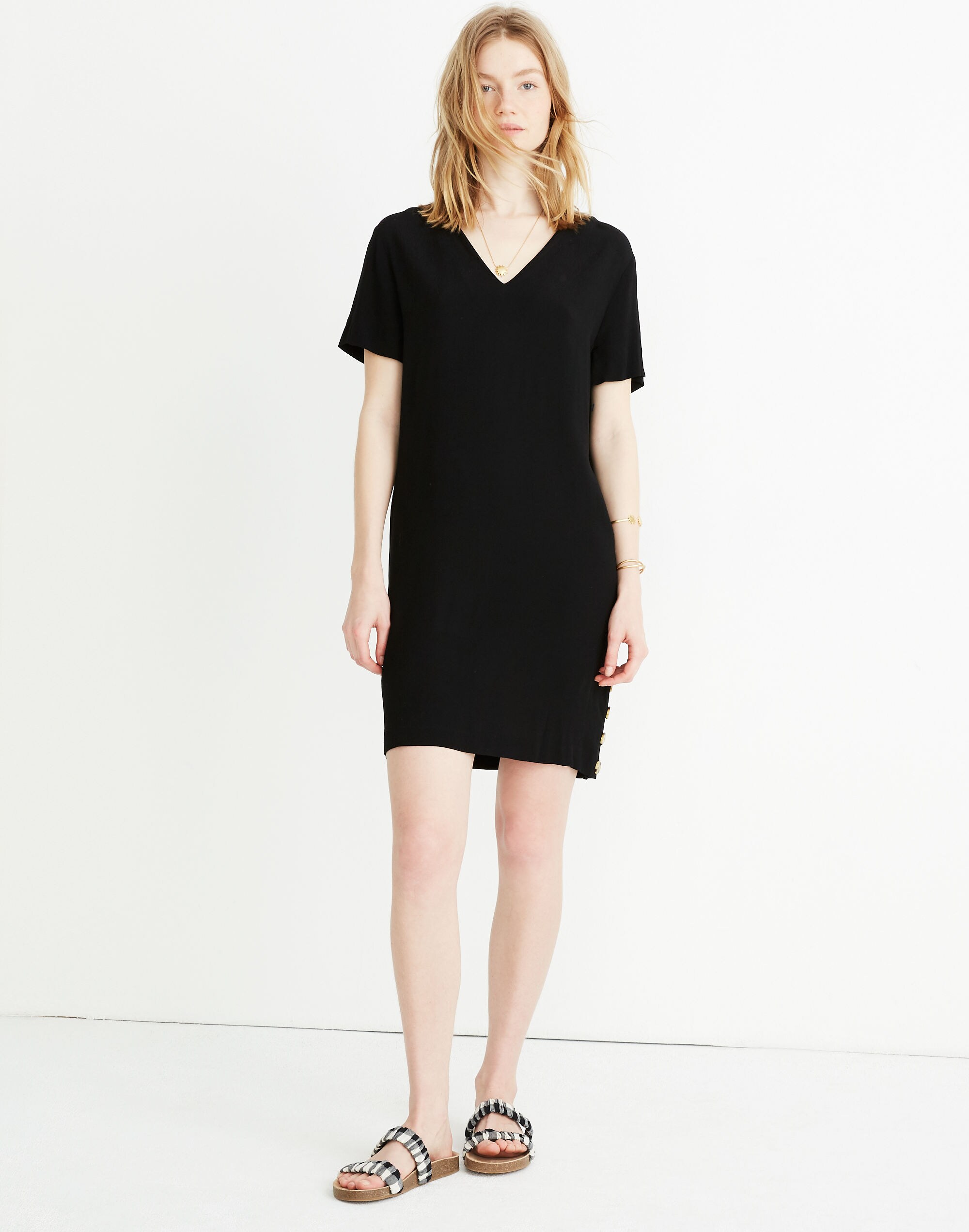 Side-Button Easy Dress