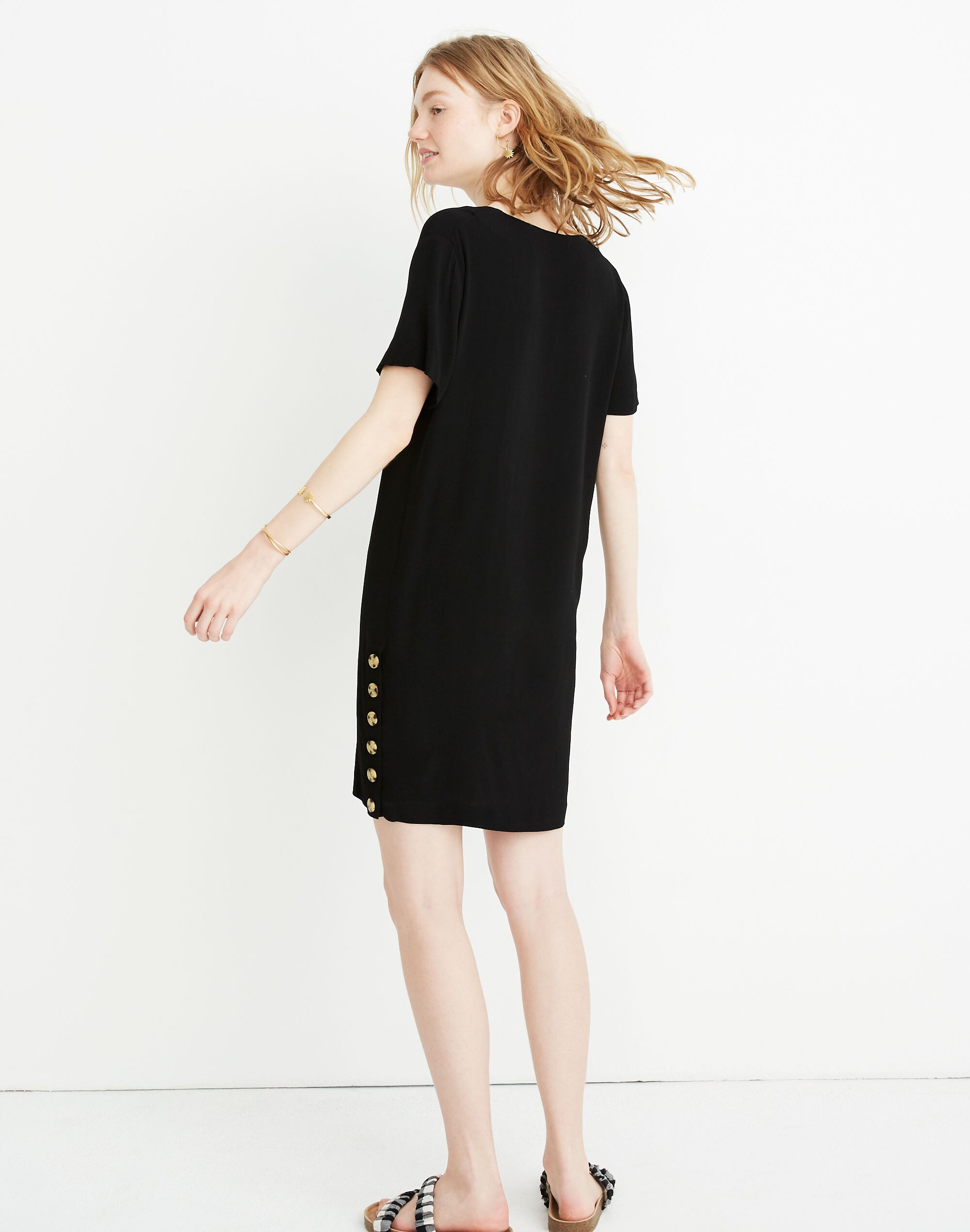 Side-Button Easy Dress