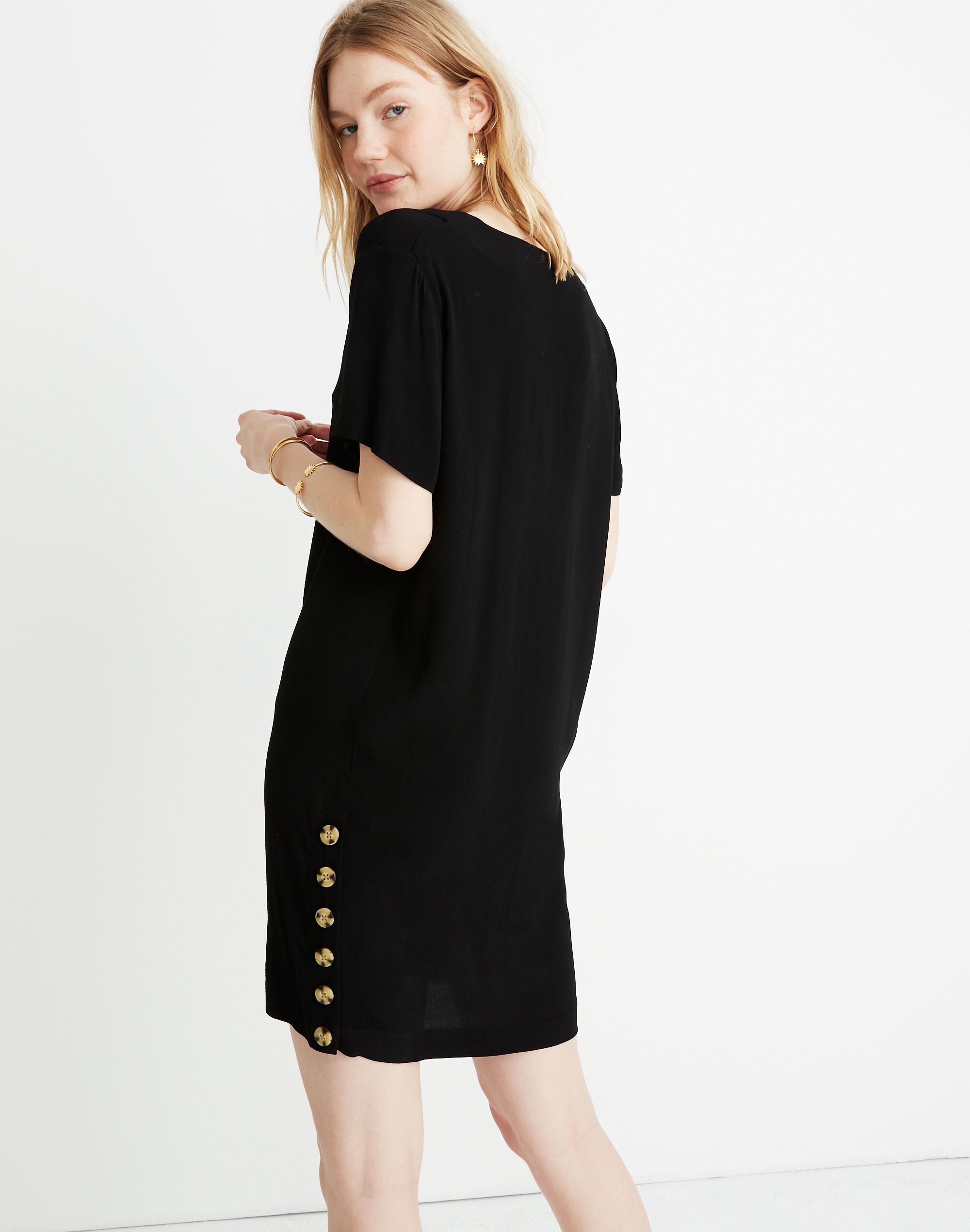 Side-Button Easy Dress