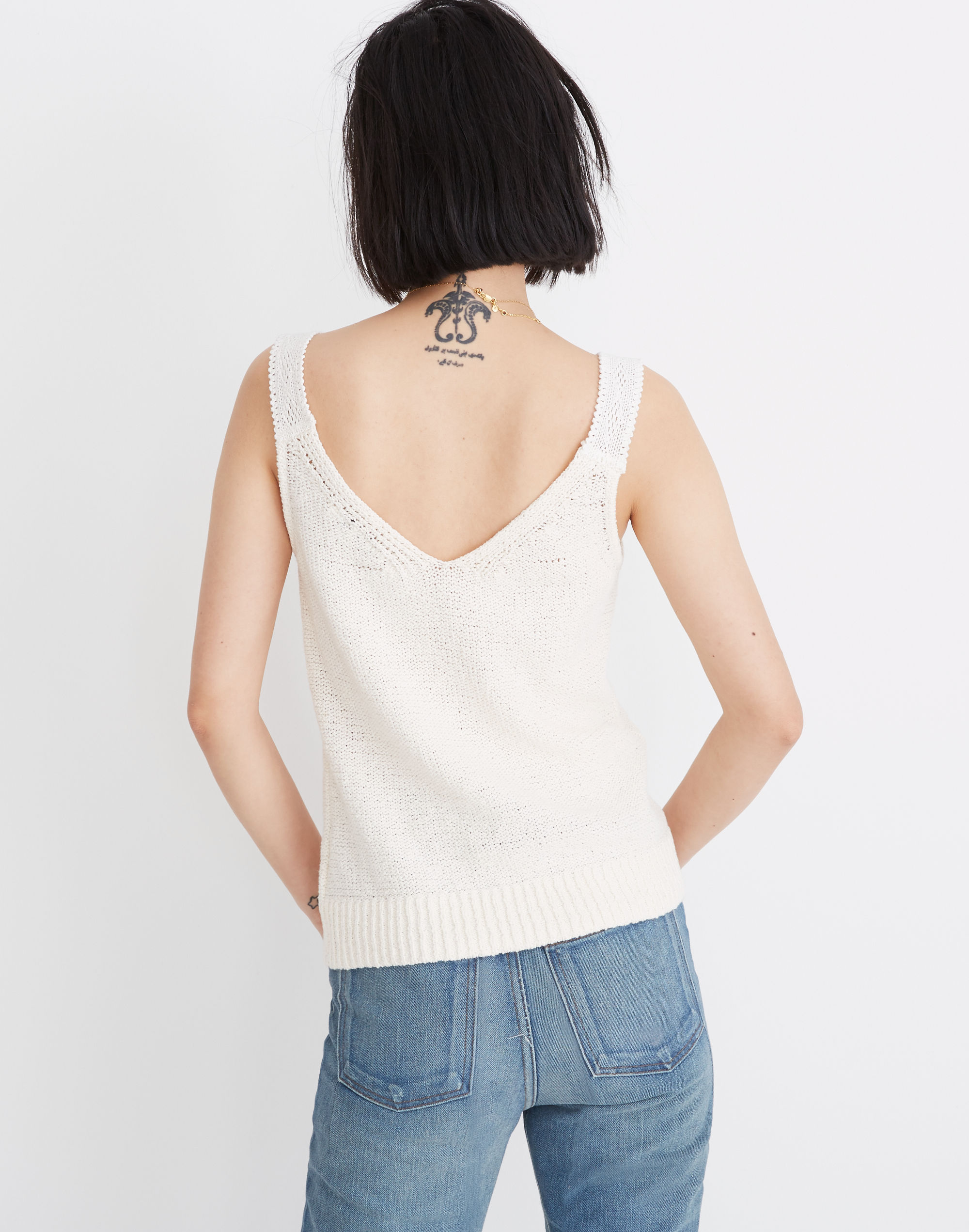 Crochet-Strap Sweater Tank