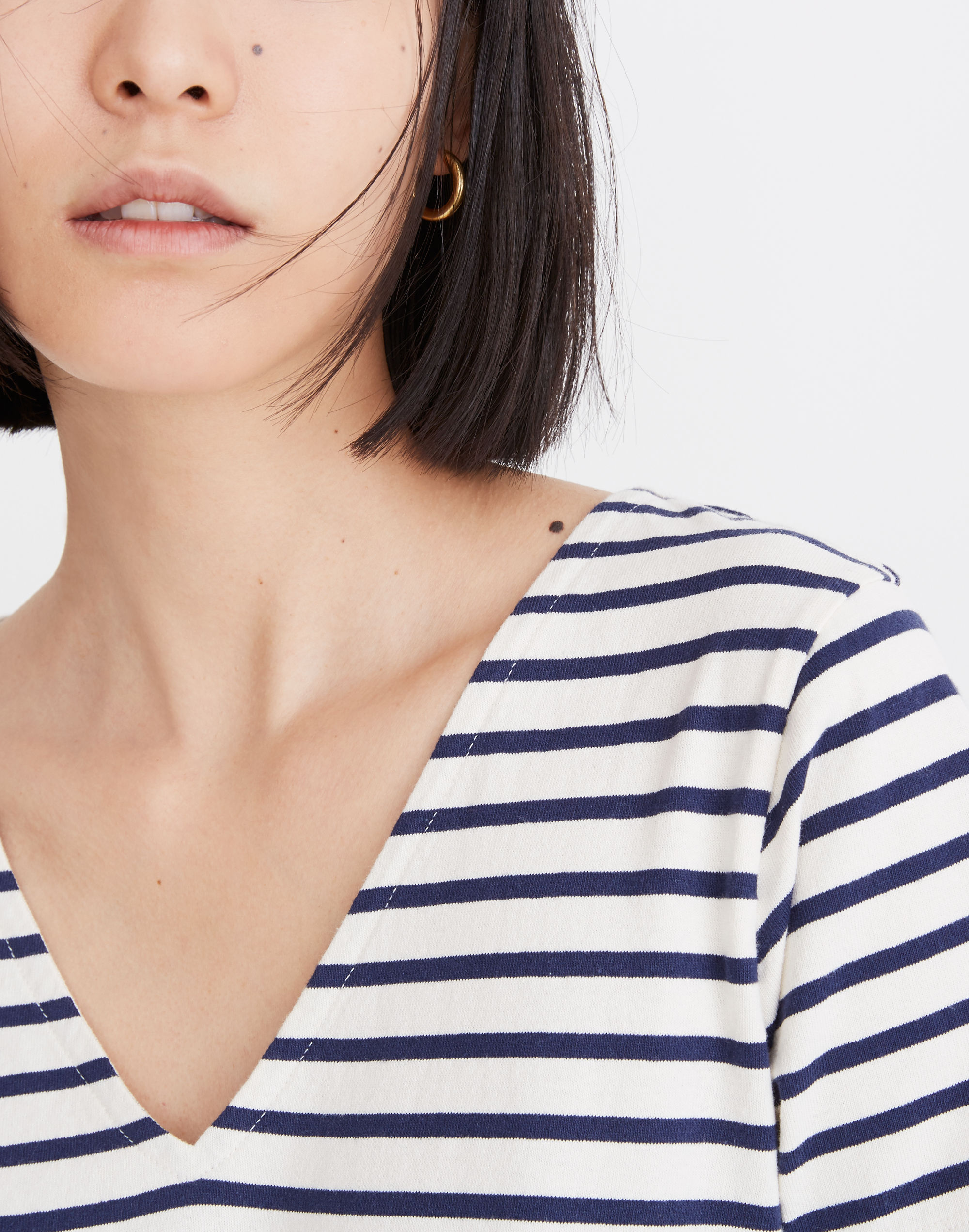 Relaxed Tee Dress in Yorktown Stripe