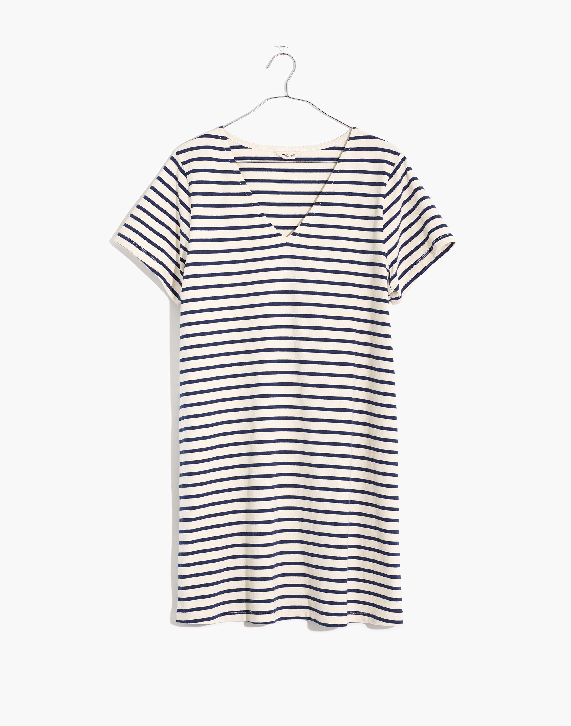 Relaxed Tee Dress in Yorktown Stripe