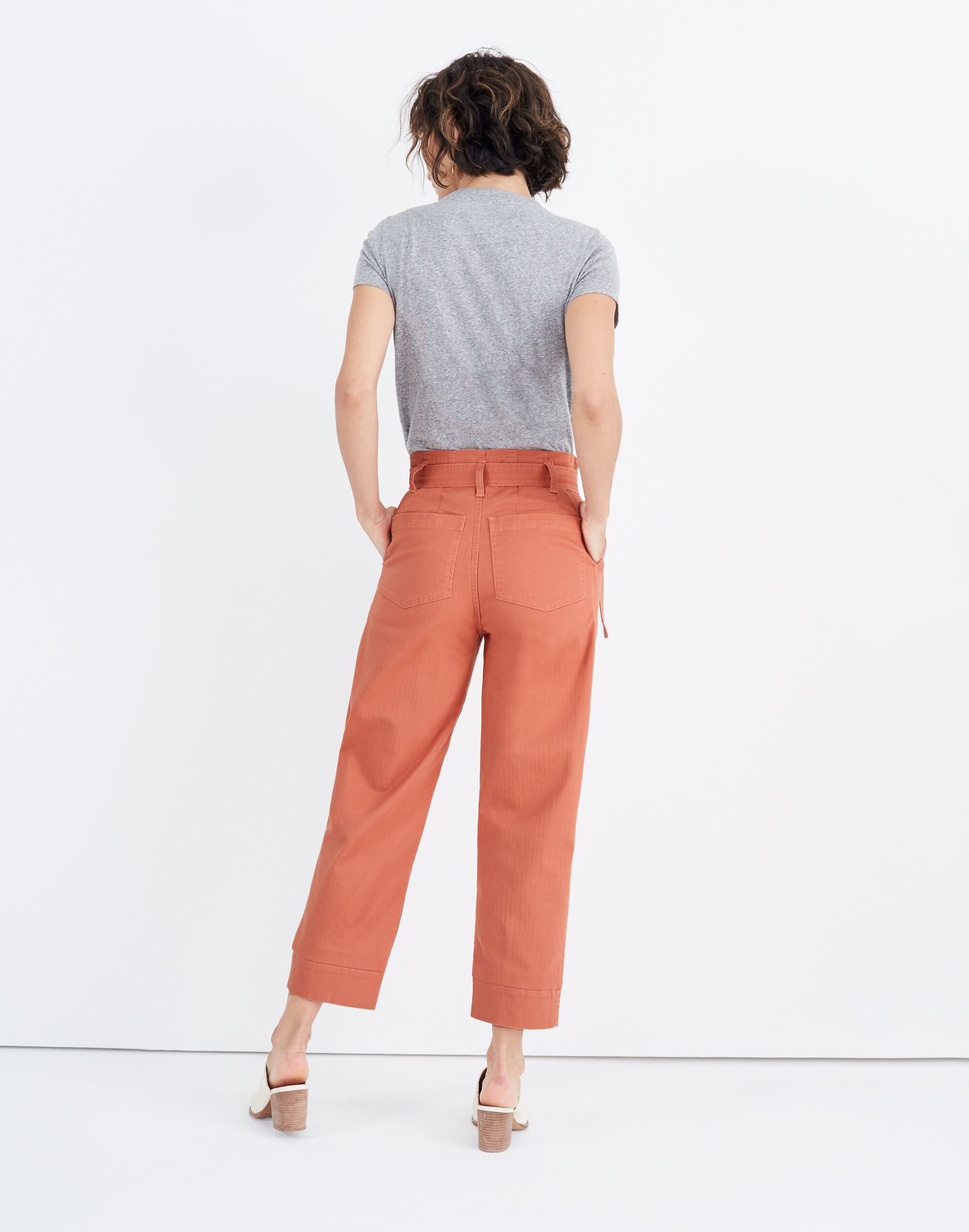 Tapered Paperbag Pants