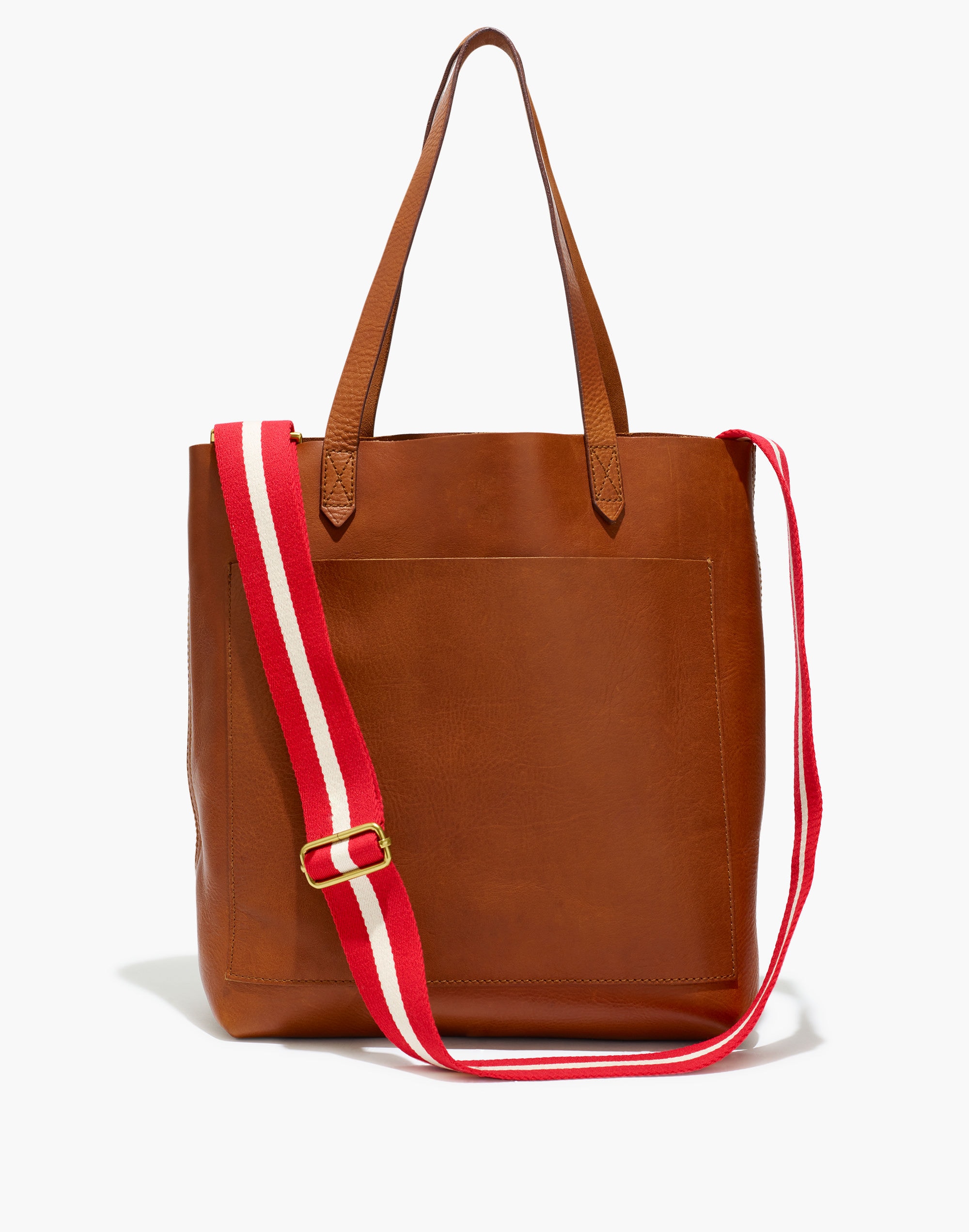 the medium transport tote: striped strap edition
