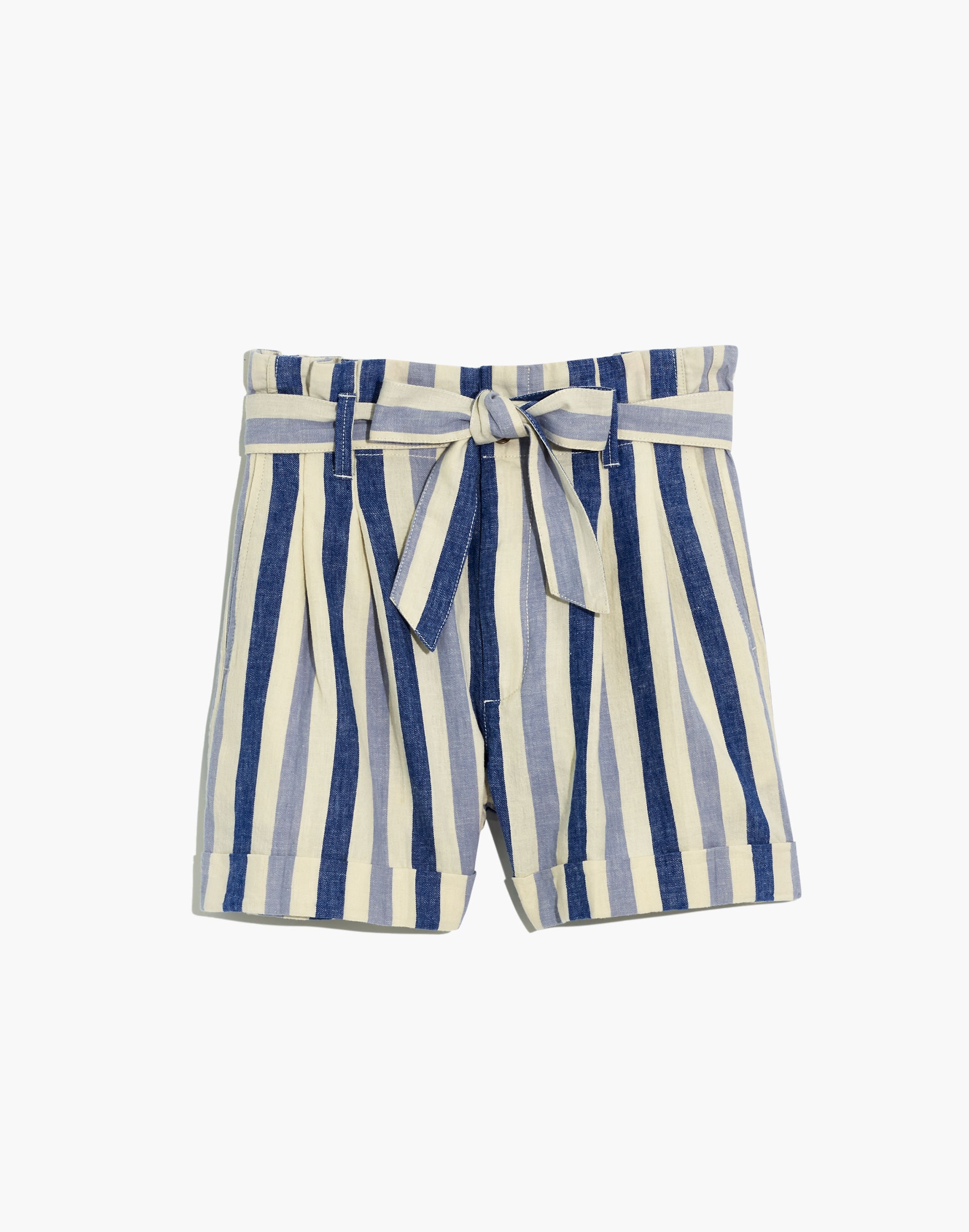 Paperbag Shorts in Stripe