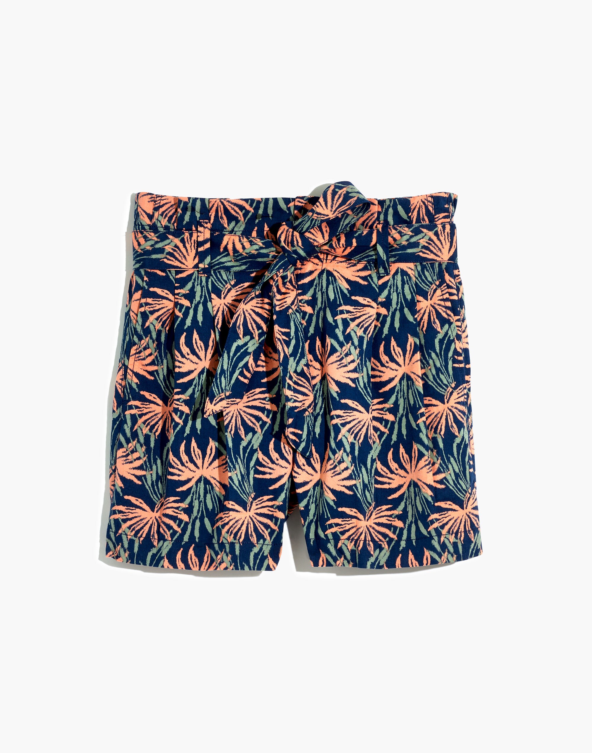 Paperbag Shorts in Oasis Palms