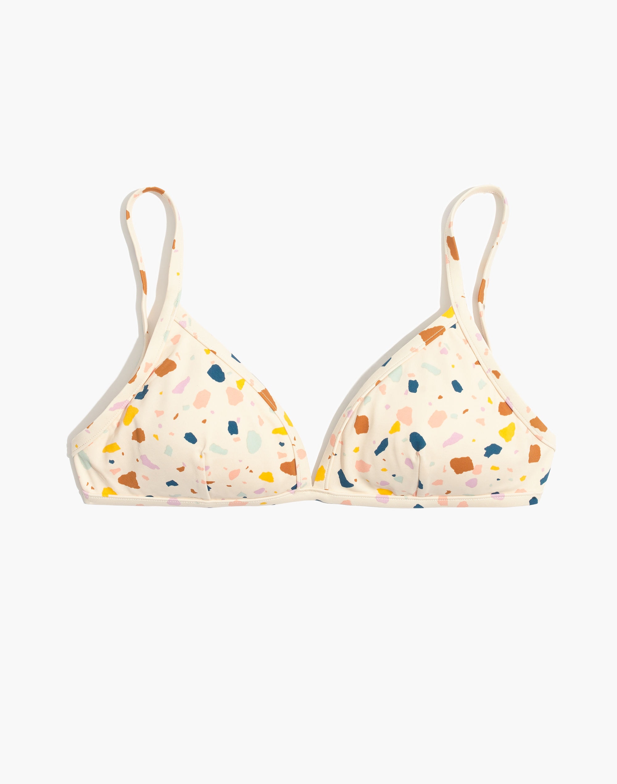 Madewell Second Wave Bralette Bikini Top in Terrazzo