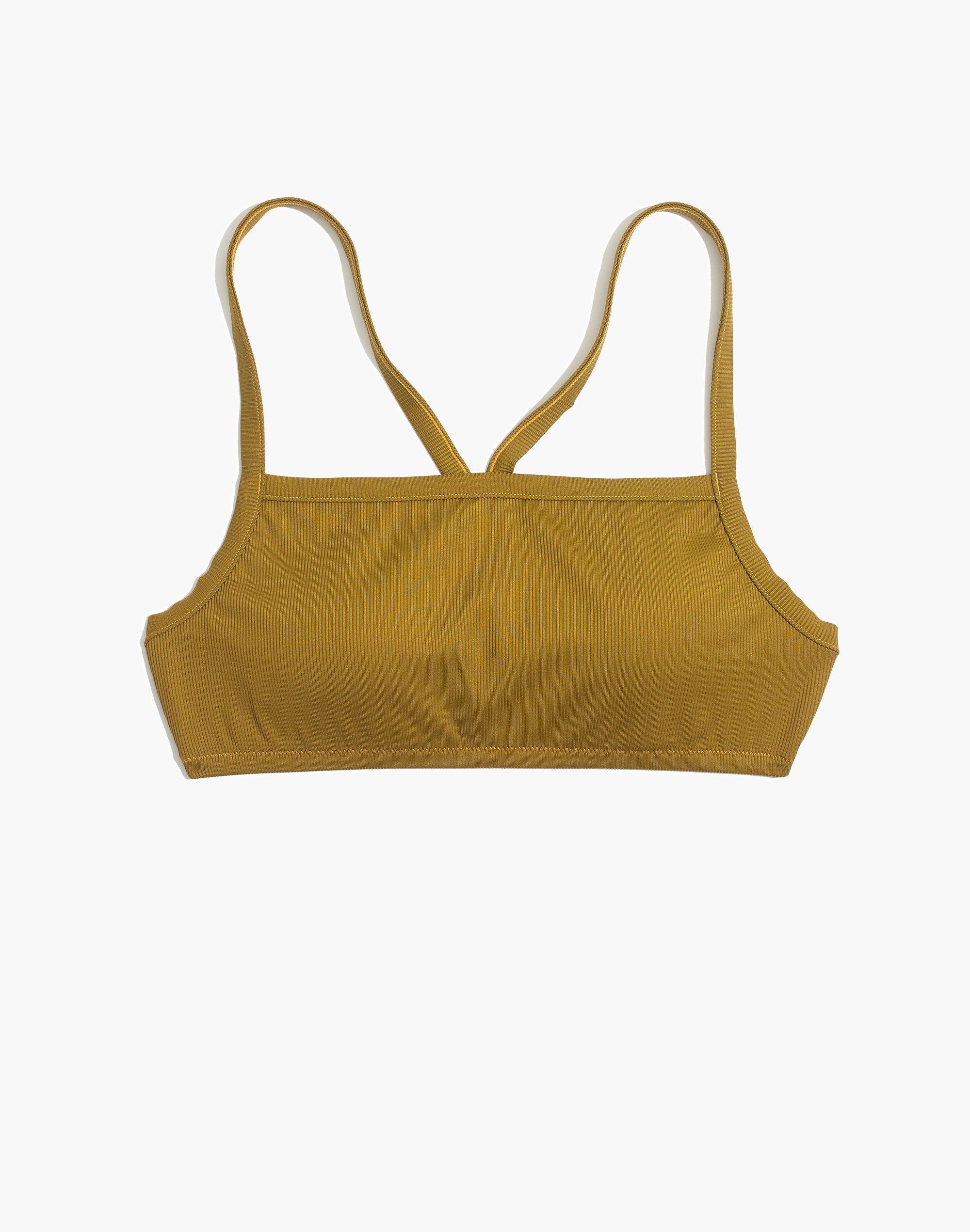 Madewell Second Wave Ribbed Racerback Bikini Top