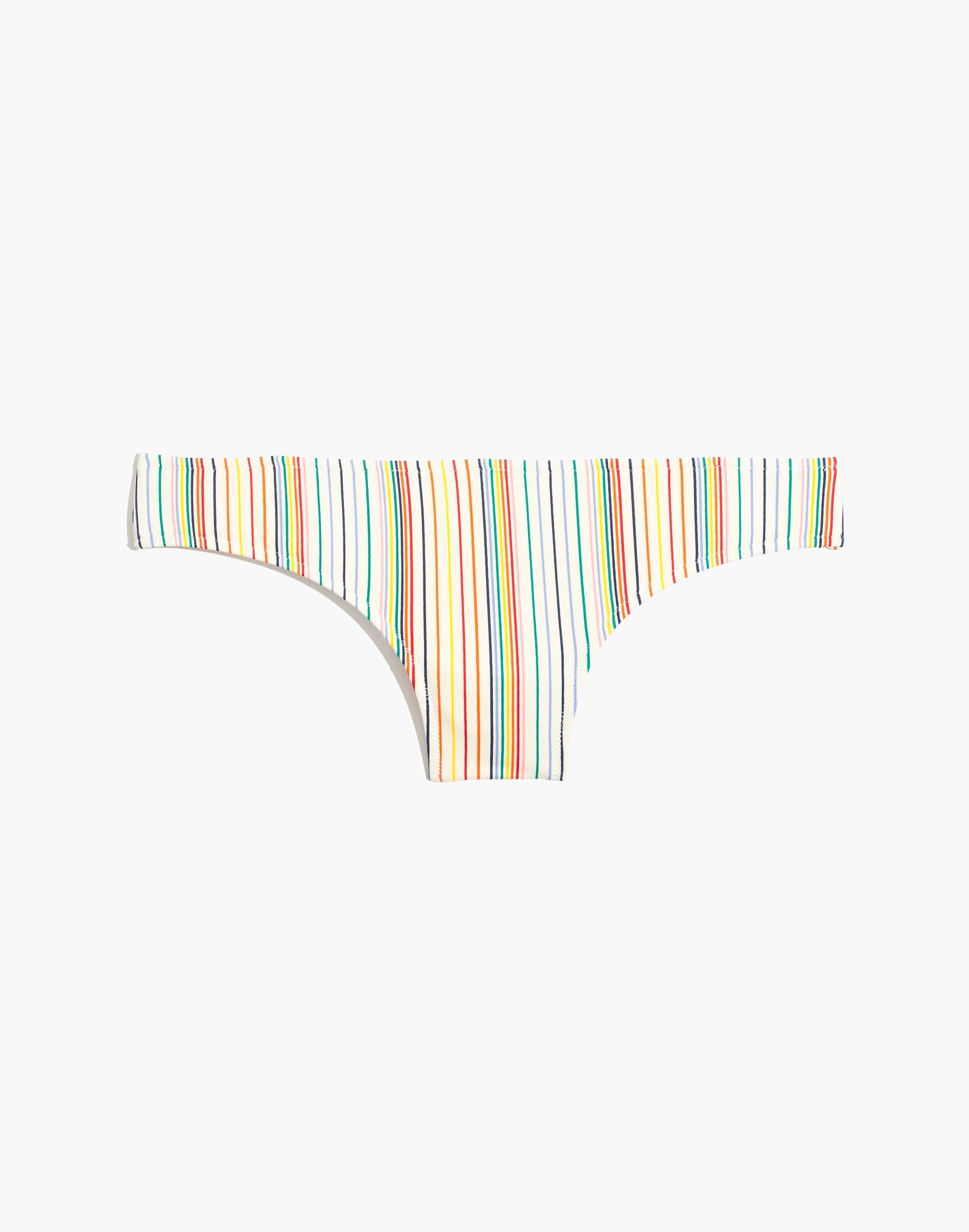 Madewell Second Wave Classic Bikini Bottom in Rainbow Stripe