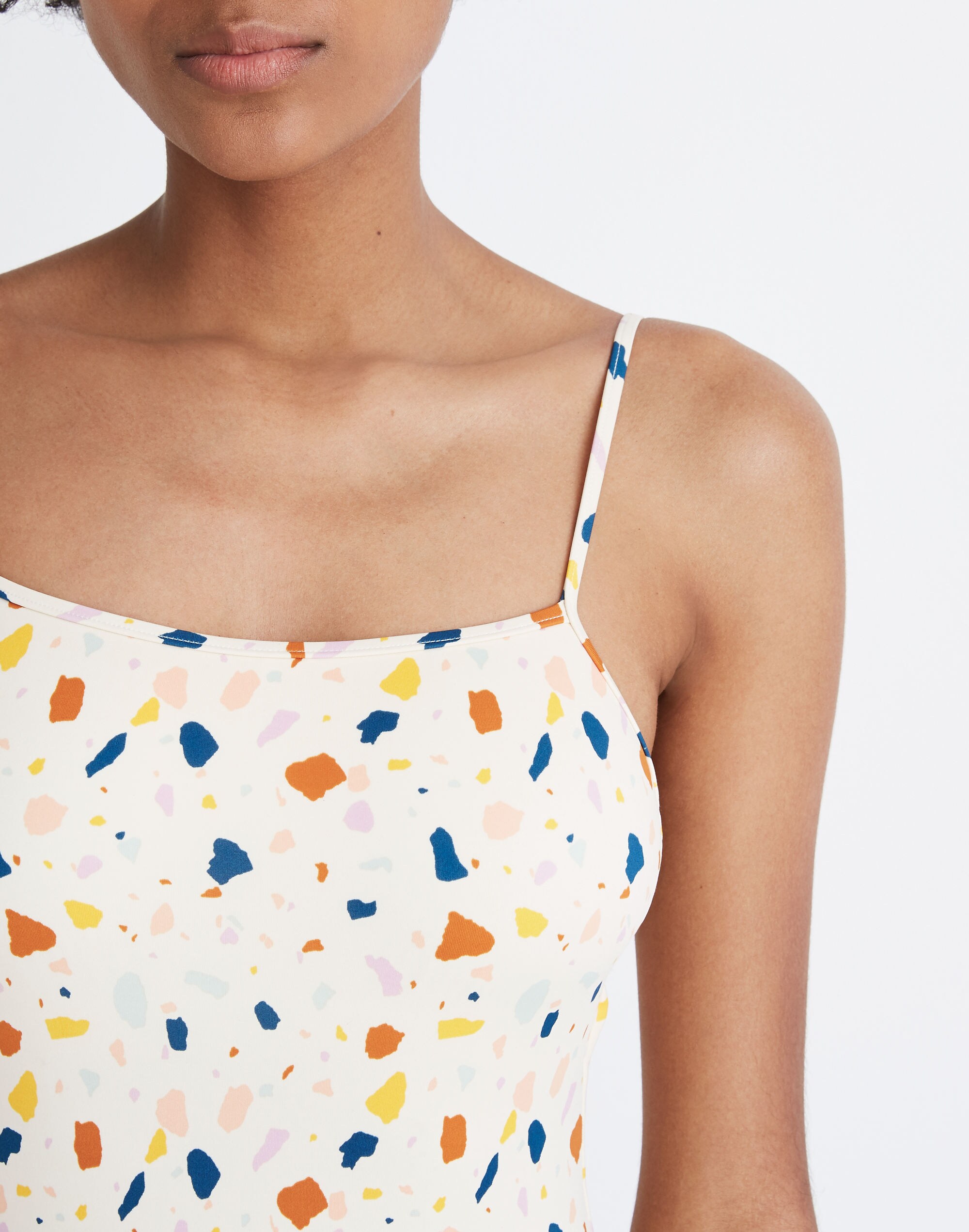 Madewell Second Wave Straight One-Piece Swimsuit in Terrazzo