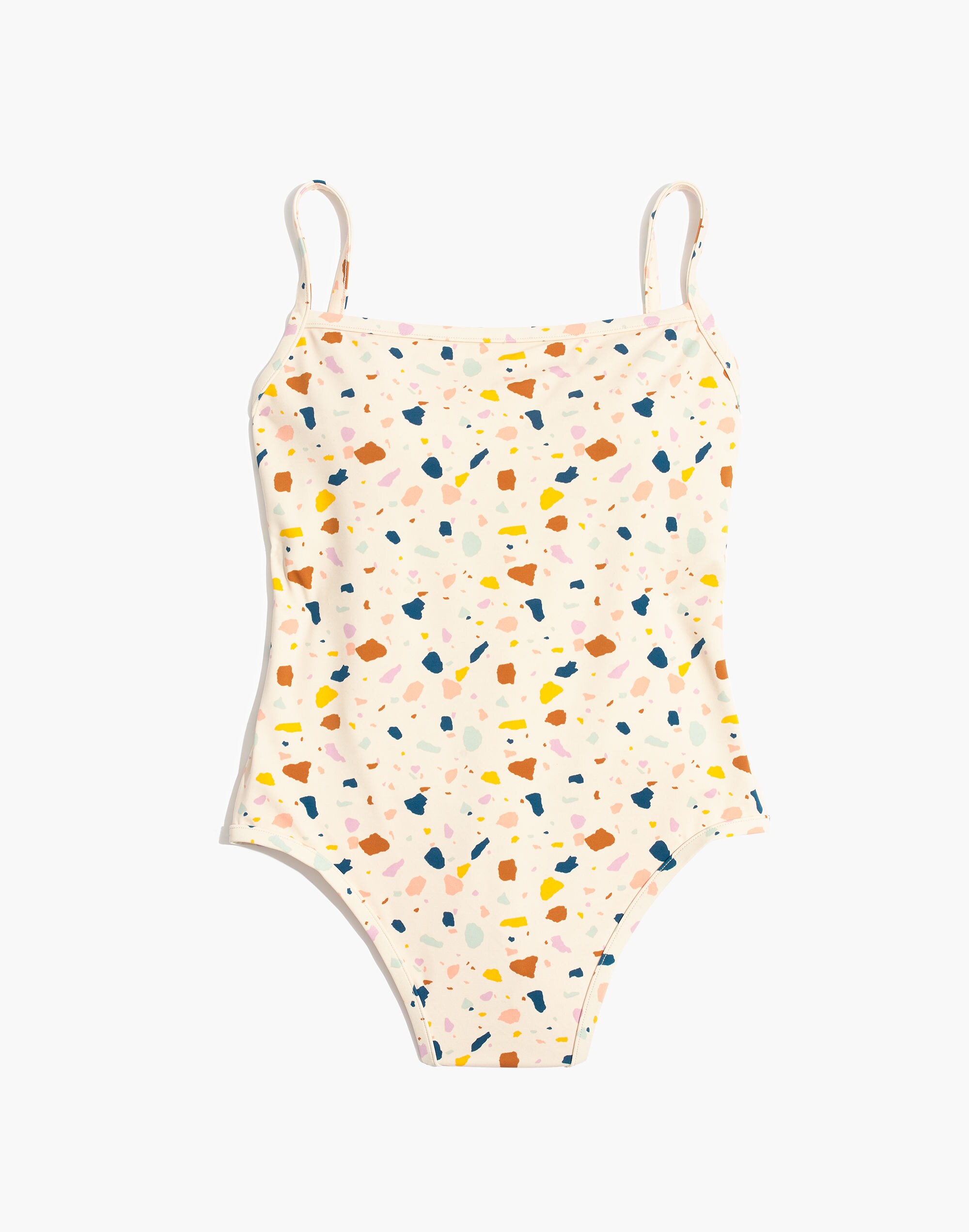 Madewell Second Wave Straight One-Piece Swimsuit in Terrazzo
