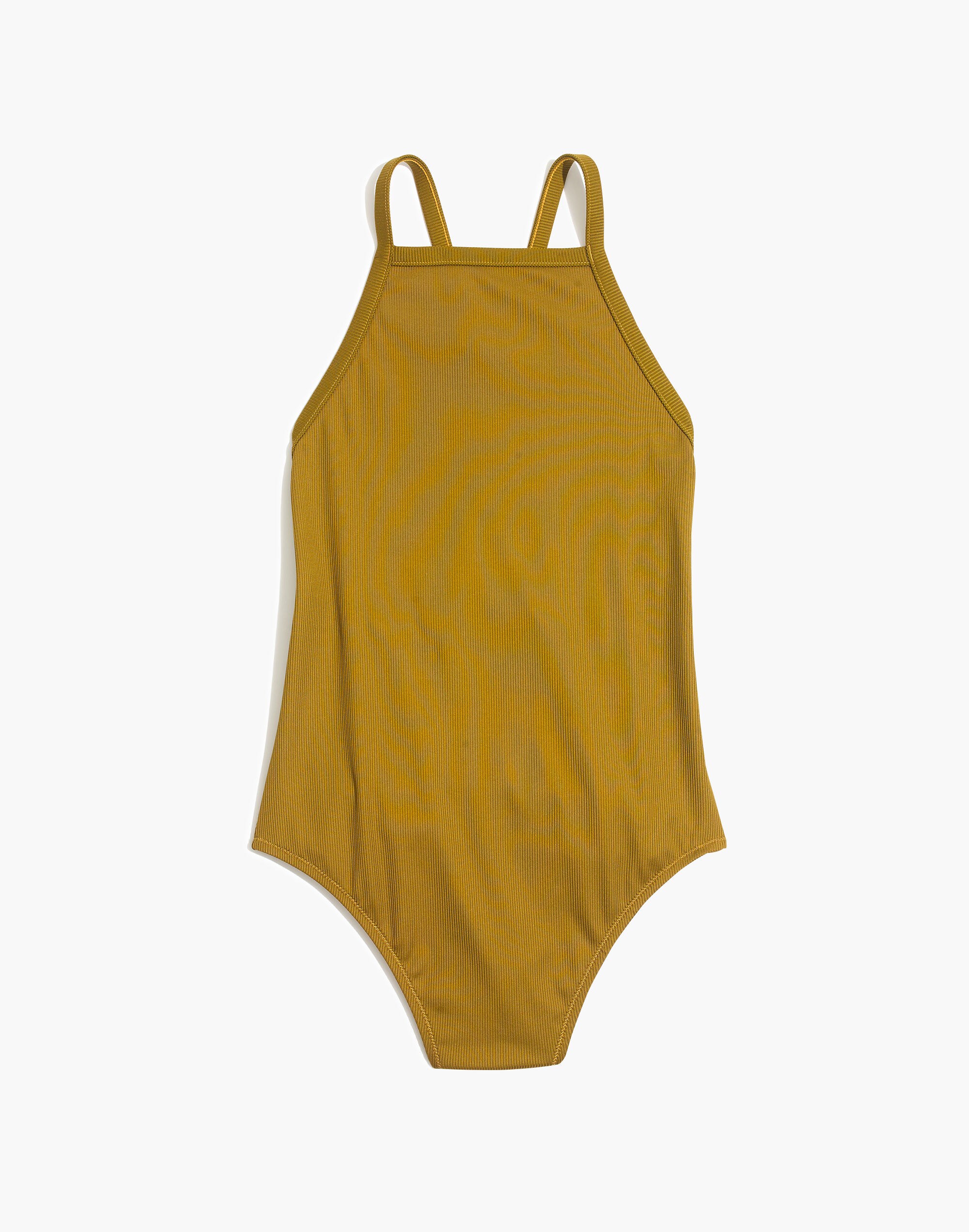 Madewell Second Wave Ribbed Racerback One-Piece Swimsuit