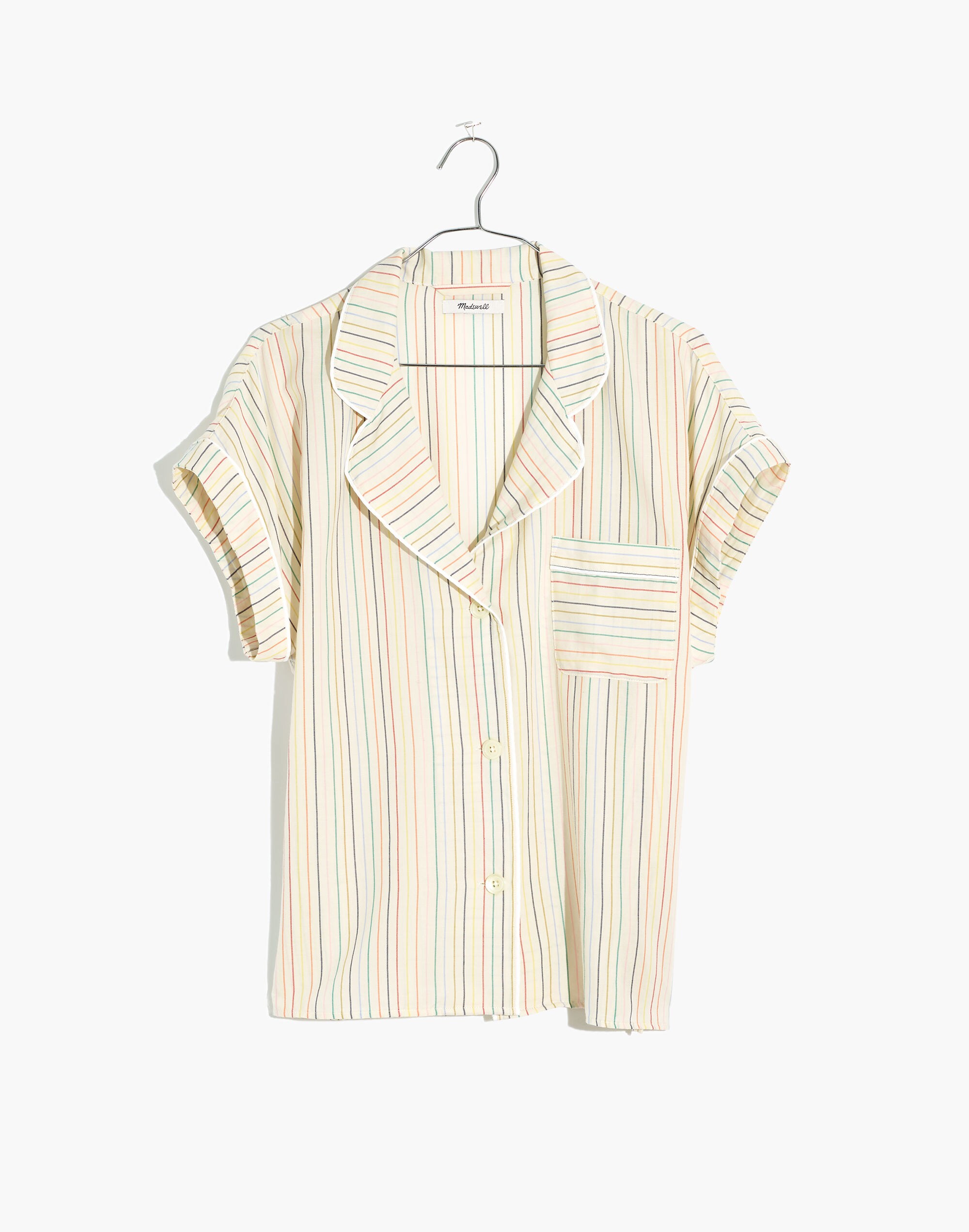 Bedtime Pajama Top in Rainbow Stripe
