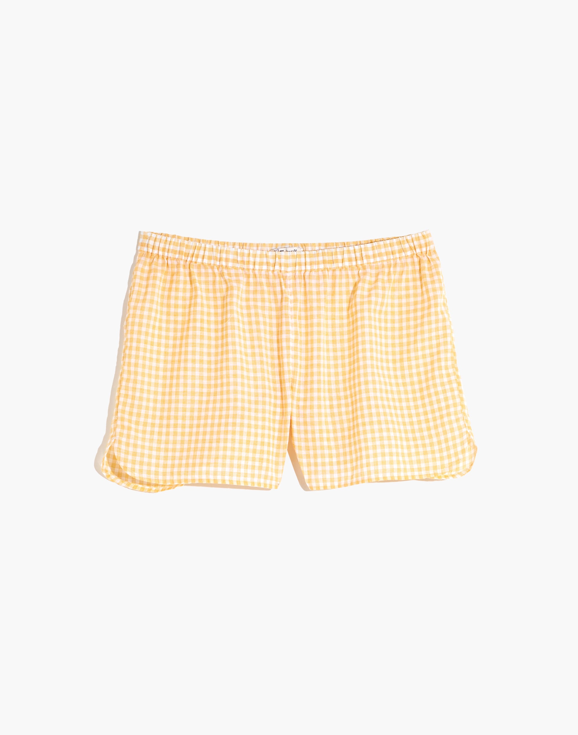 Bedtime Pajama Shorts in Saffron Gingham