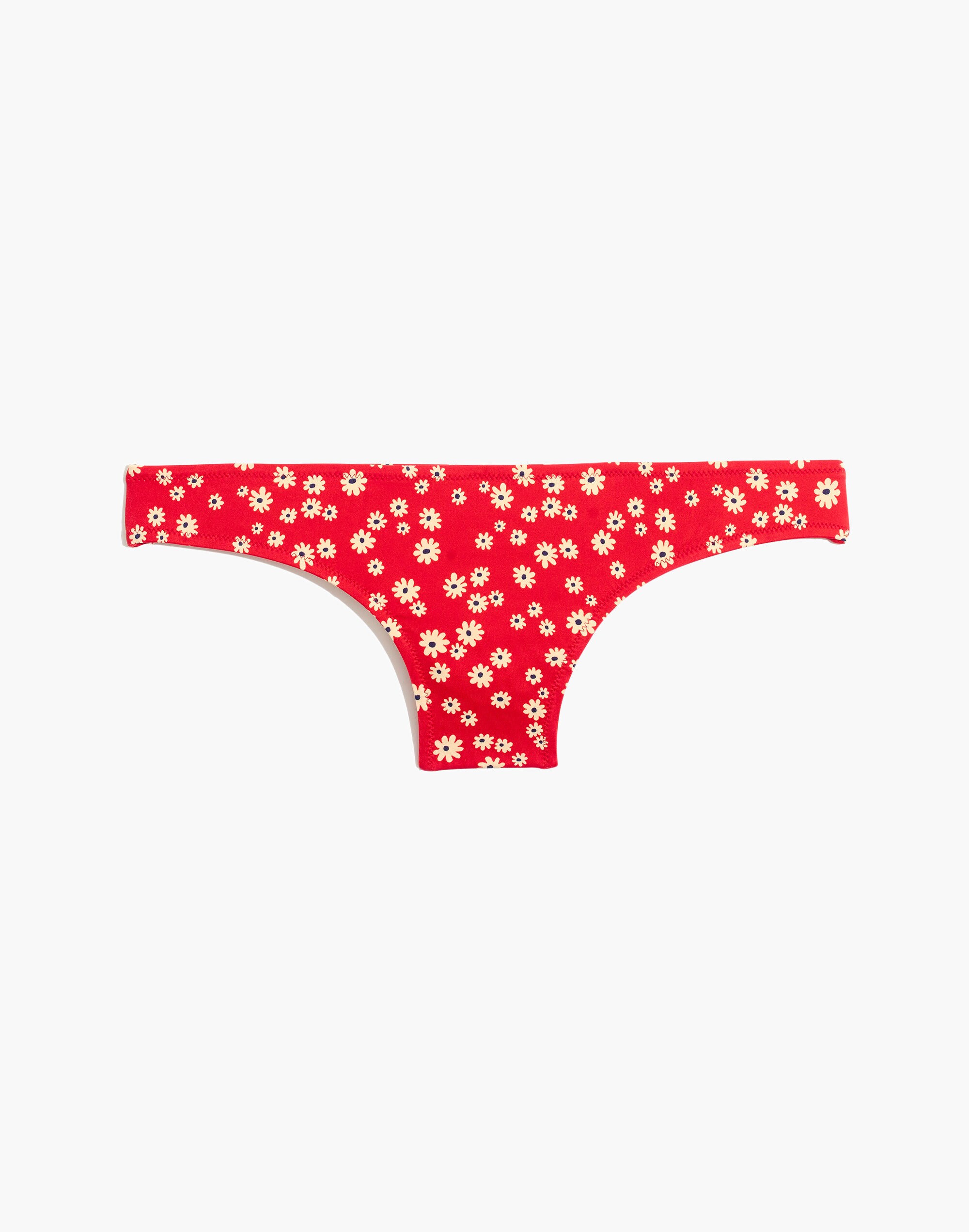 Madewell Second Wave Classic Bikini Bottom in Daisy Field