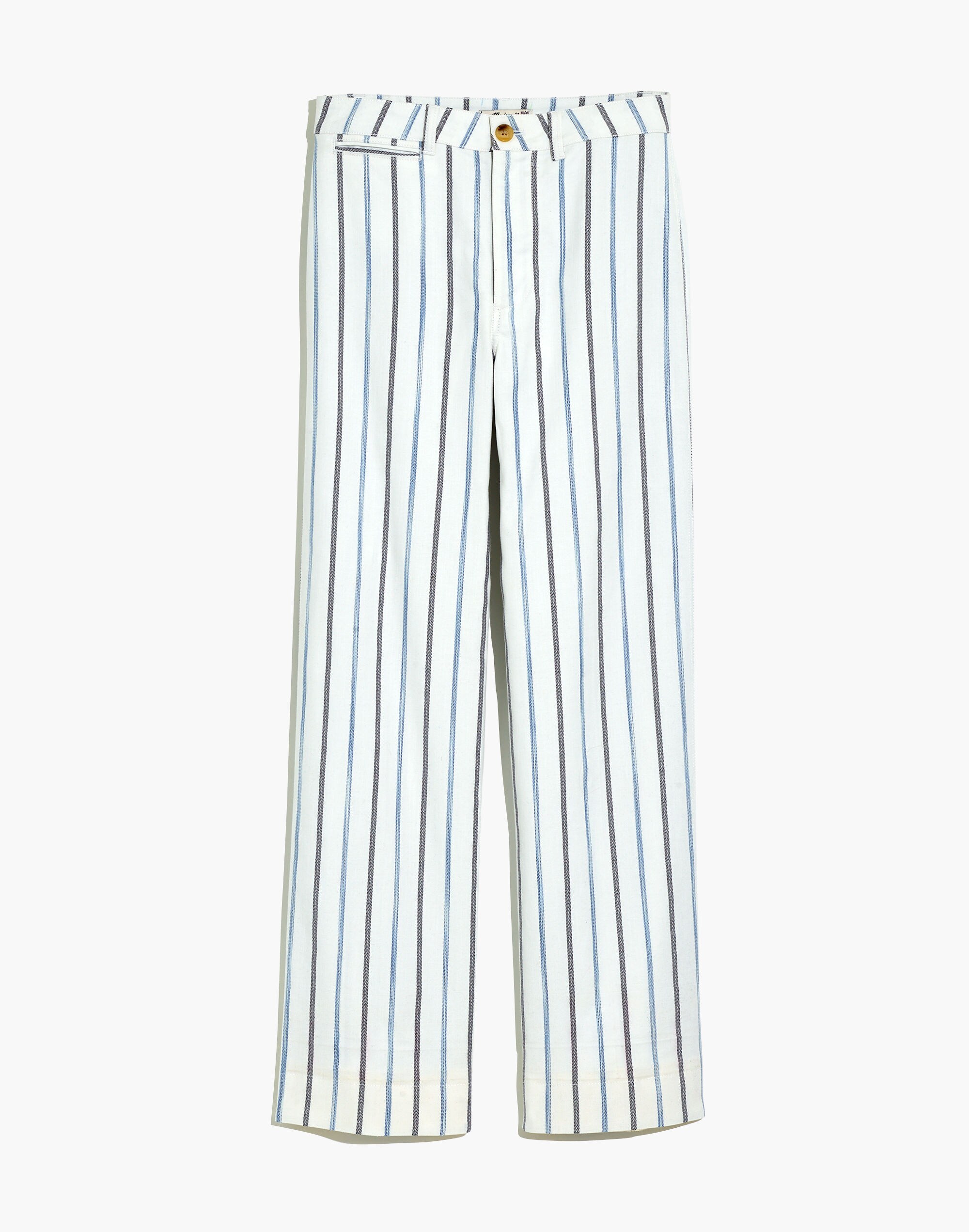 Slim Emmett Wide-Leg Crop Pants in Montpellier Stripe