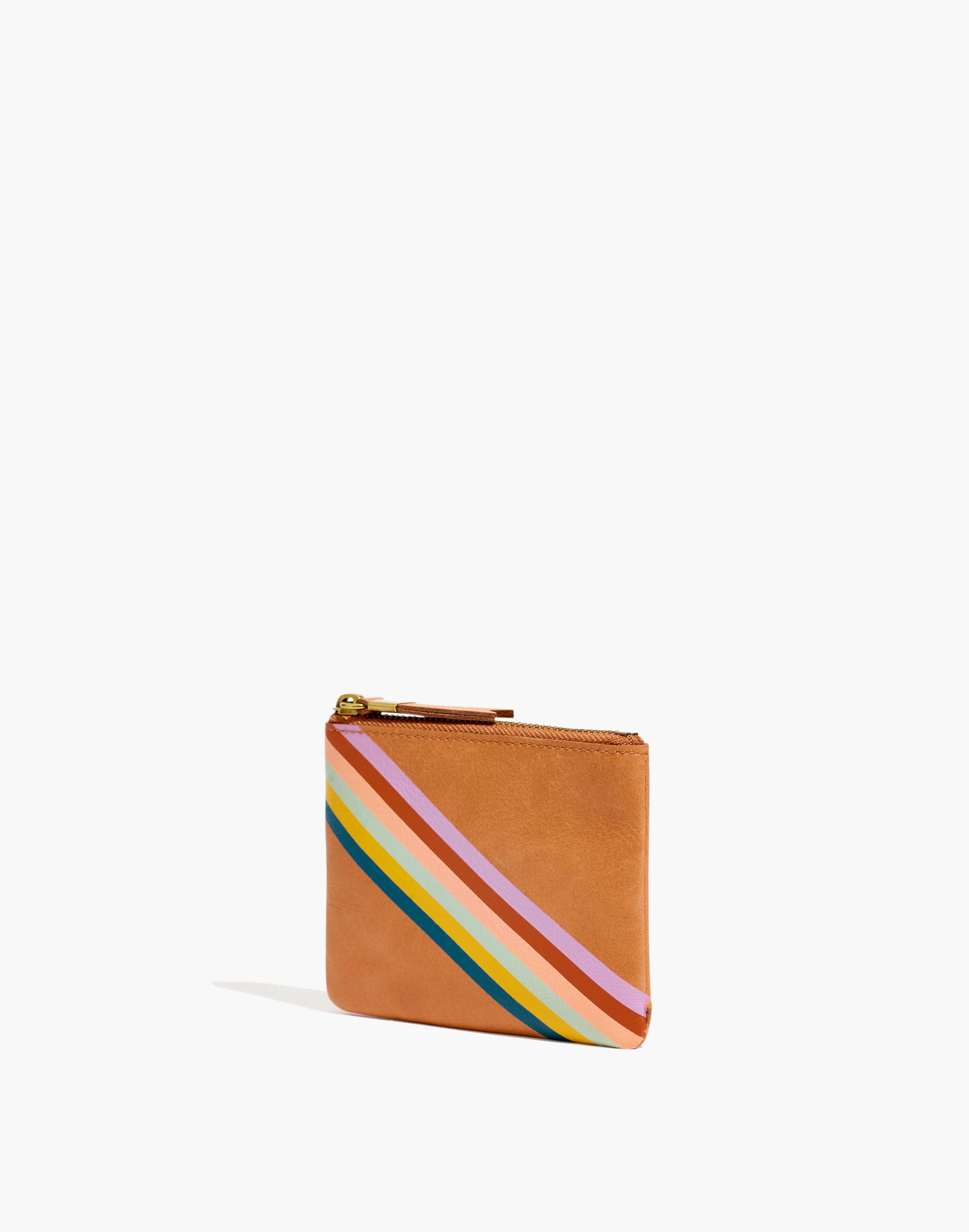 The Leather Pouch Wallet: Rainbow Striped Edition