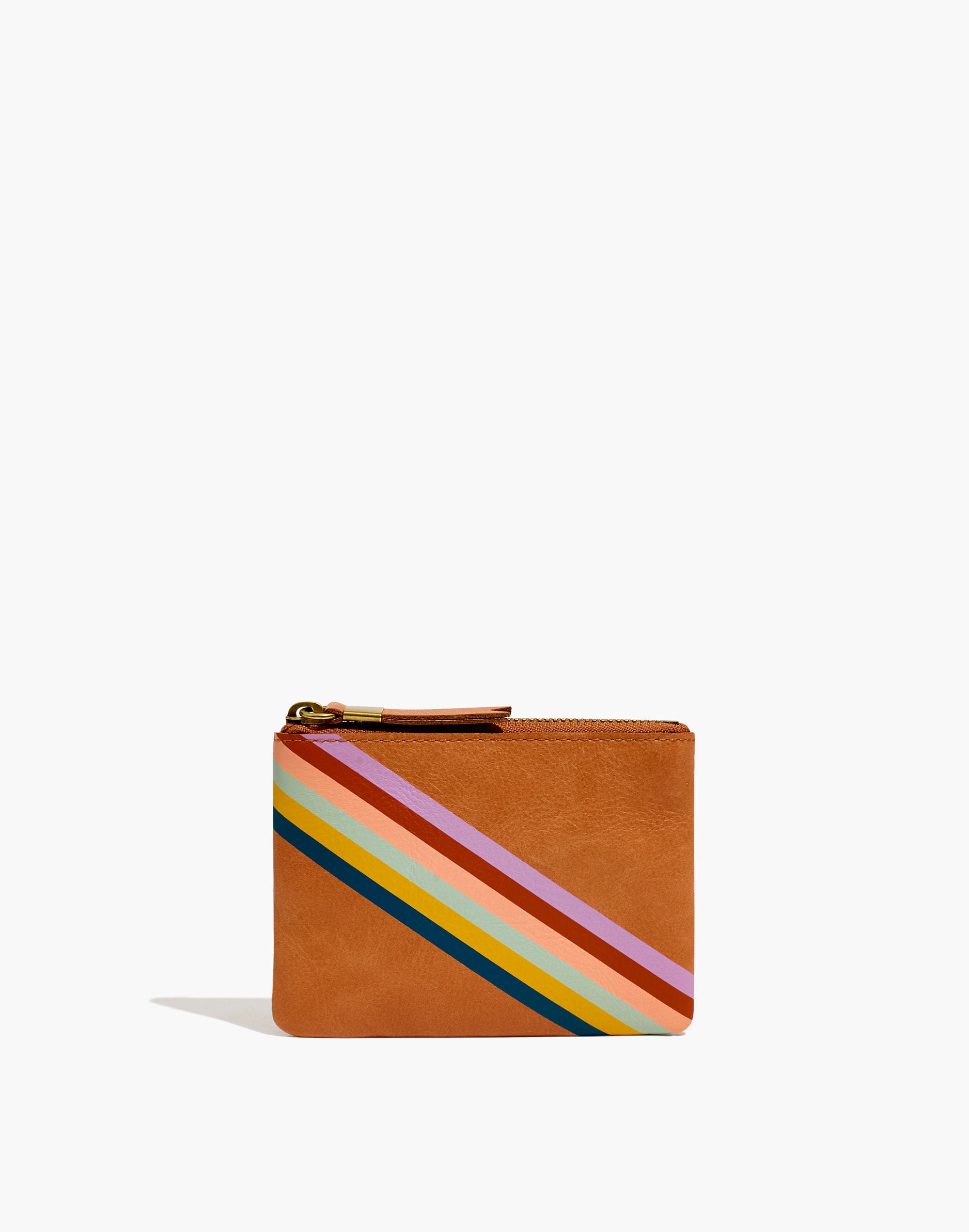 the leather pouch wallet: rainbow striped edition