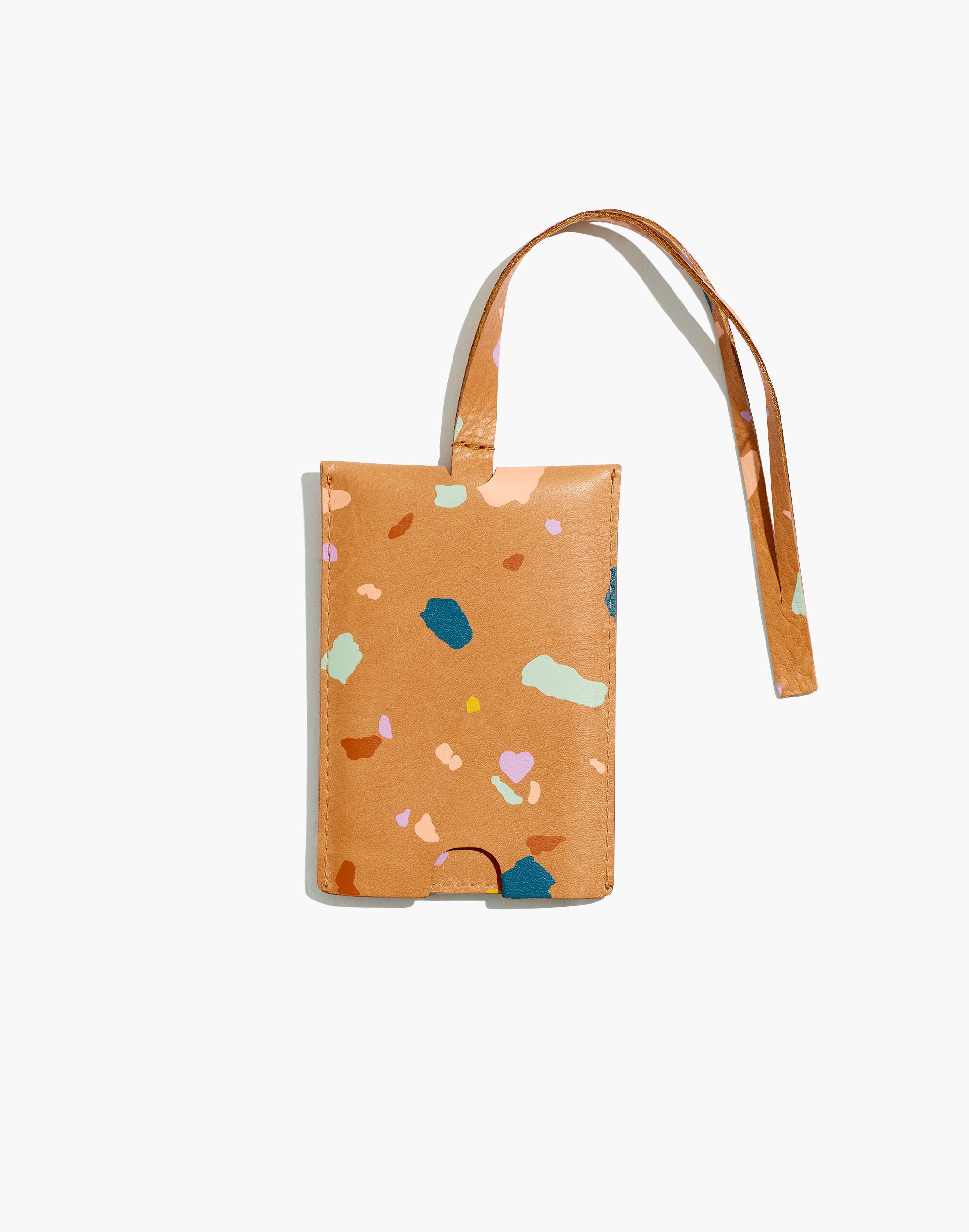 The Leather Luggage Tag in Terrazzo