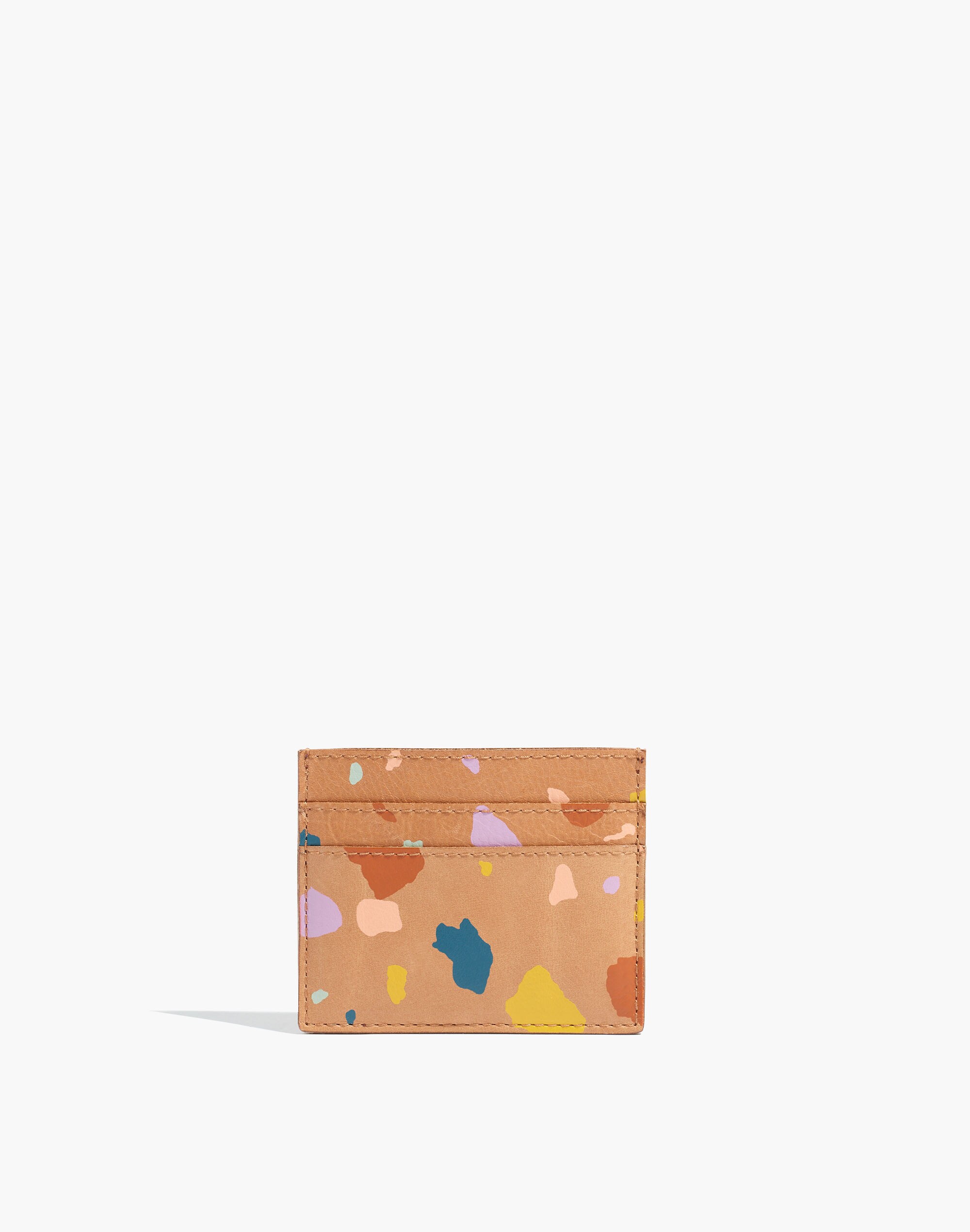 The Leather Card Case in Terrazzo