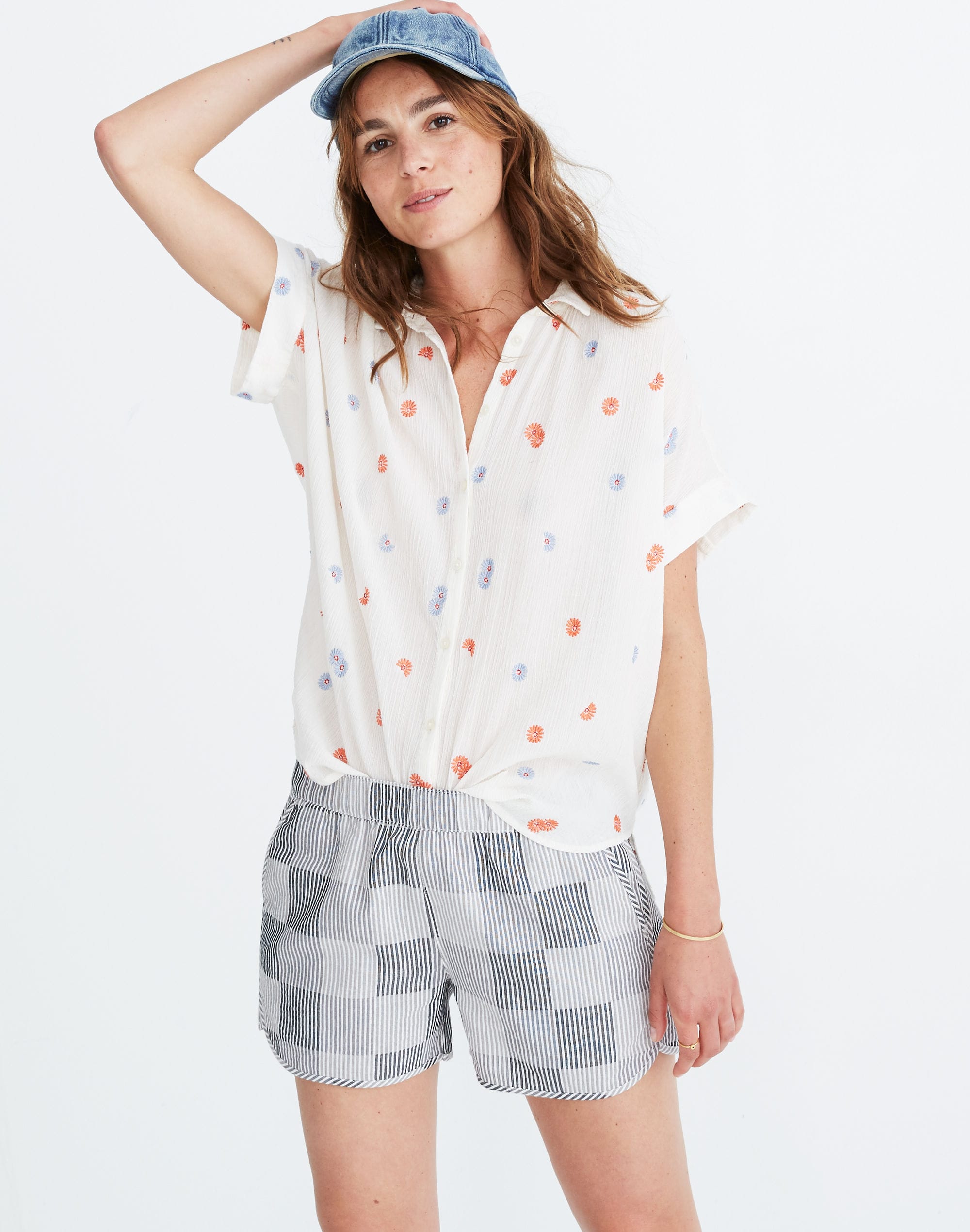 Daisy Embroidered Central Shirt