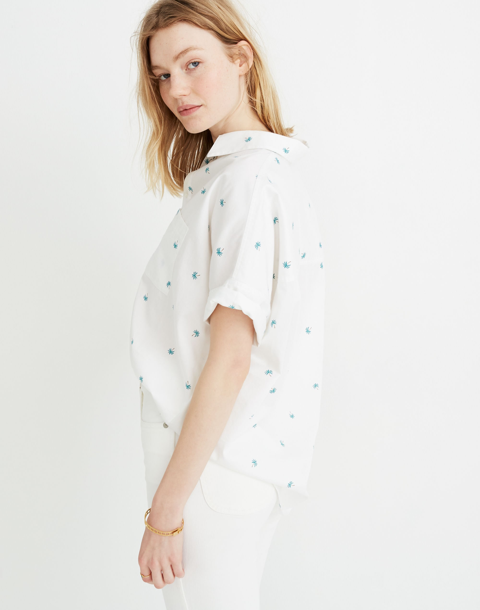 Courier Shirt in Palm Print