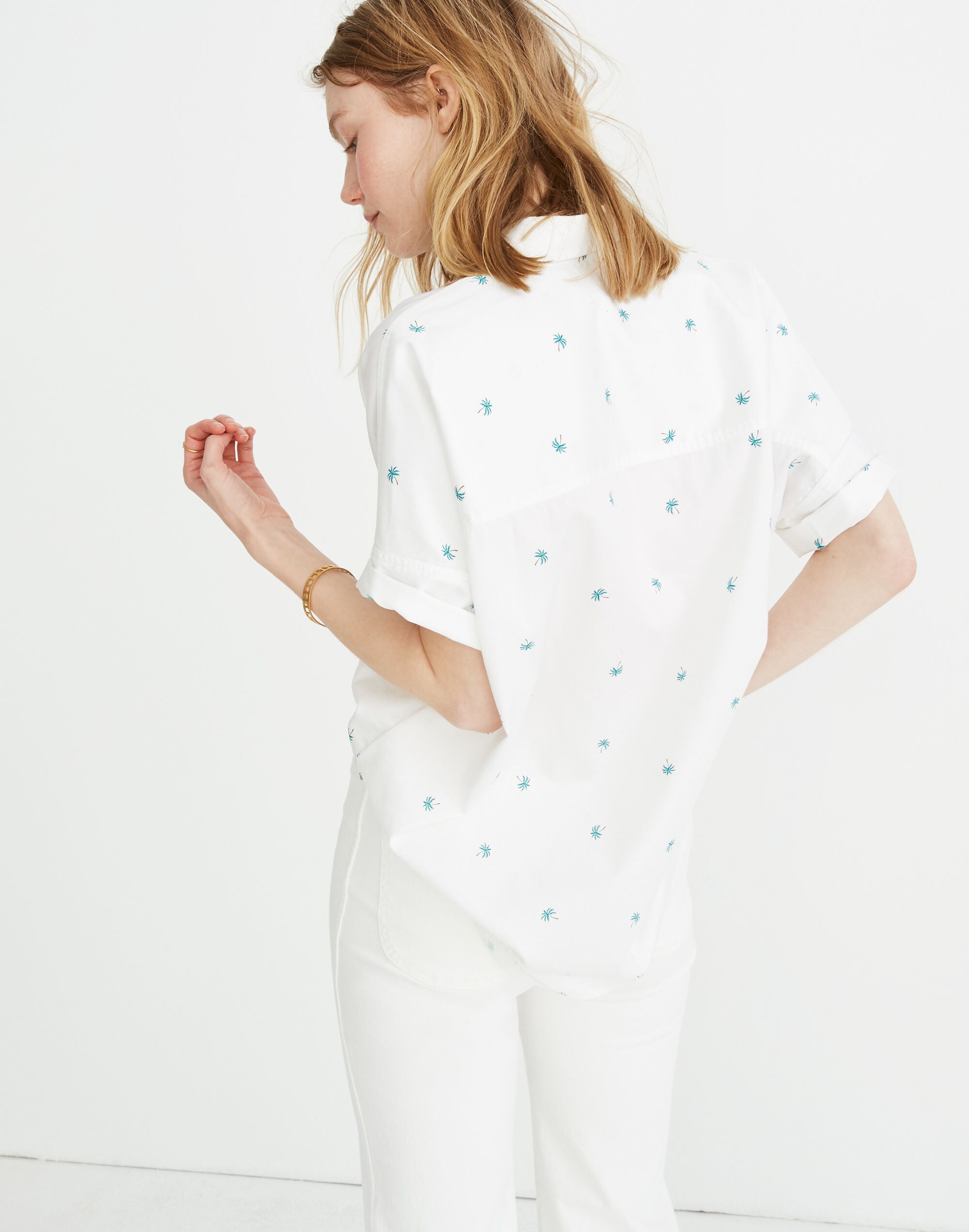 Courier Shirt in Palm Print