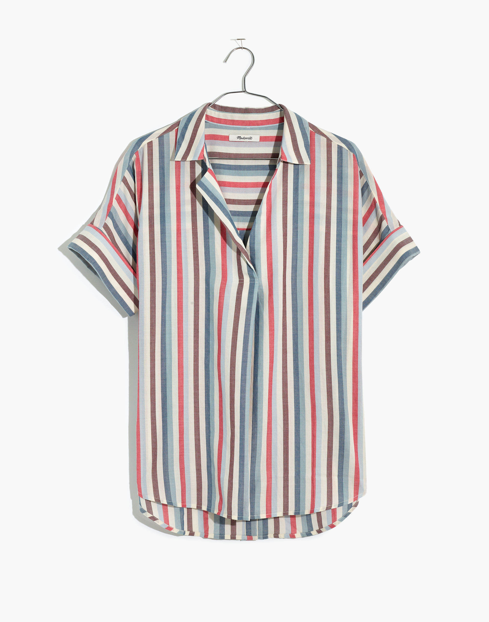 Courier Button-Back Shirt in Pocatello Stripe