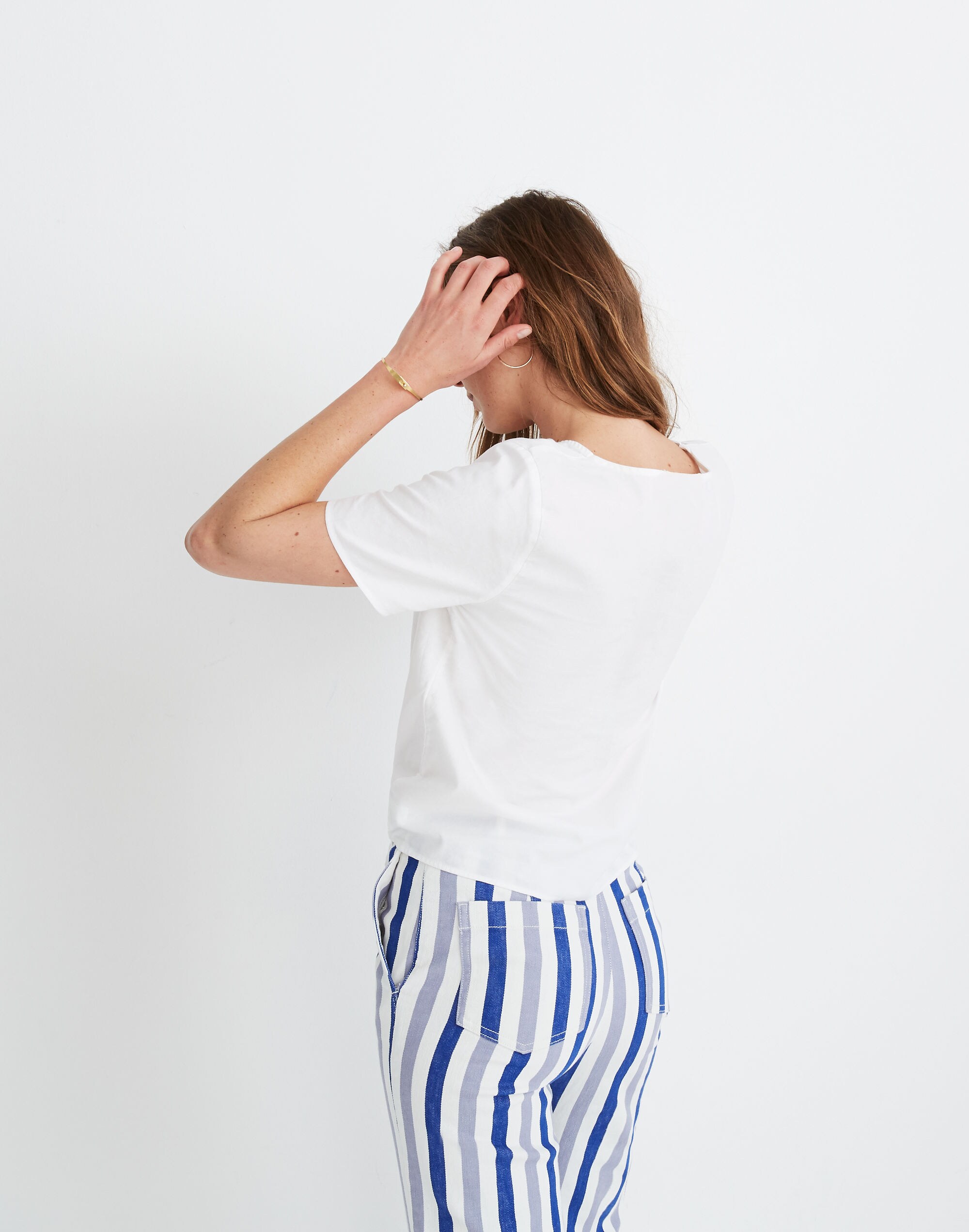 Agency Tie-Front Button Top